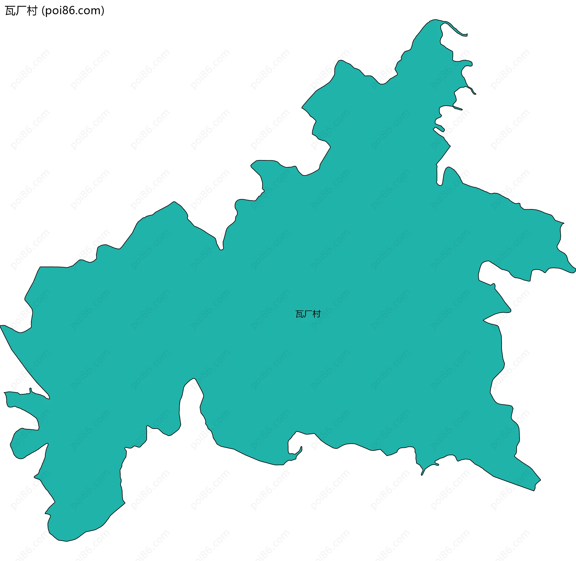 瓦厂村边界地图