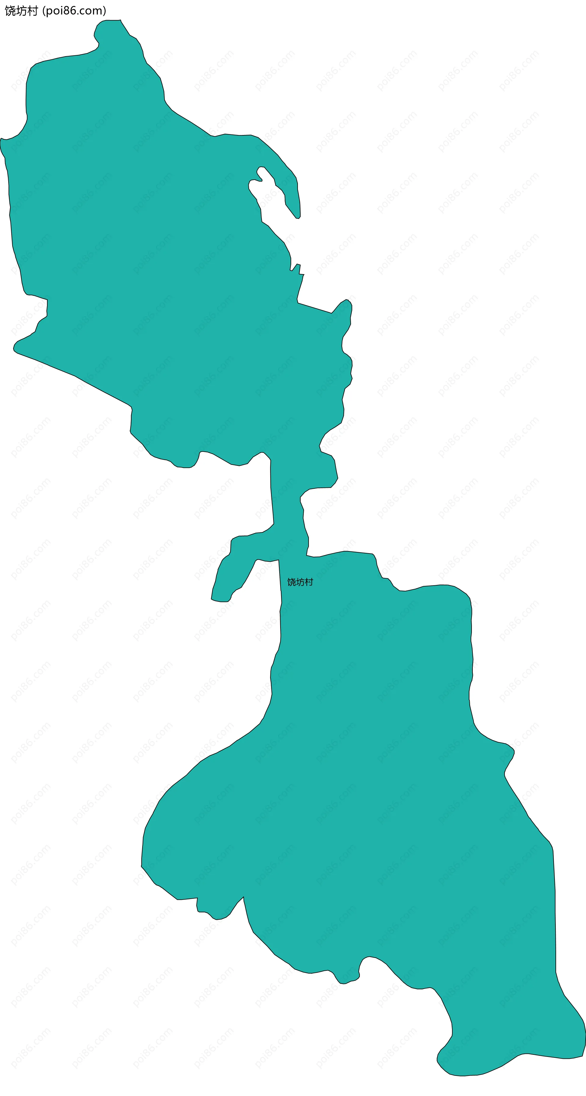 饶坊村边界地图