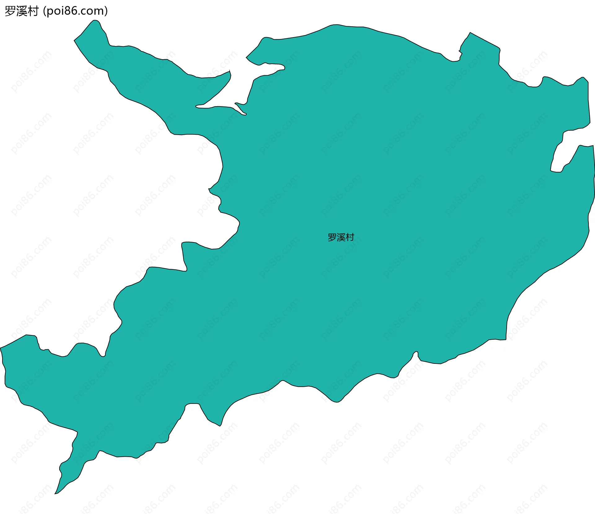 罗溪村边界地图