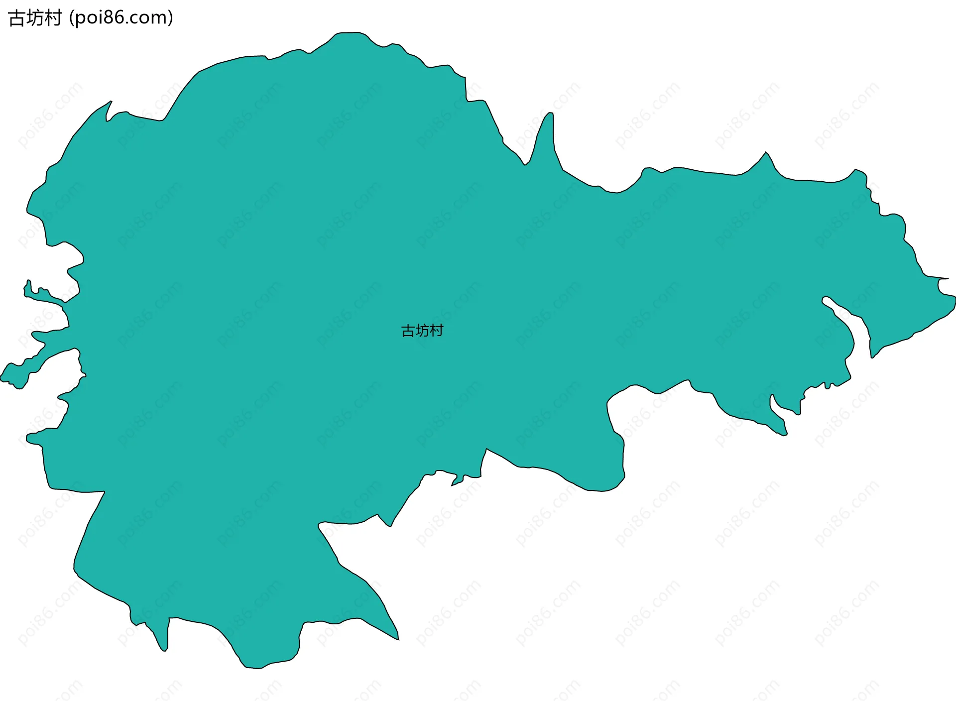 古坊村边界地图