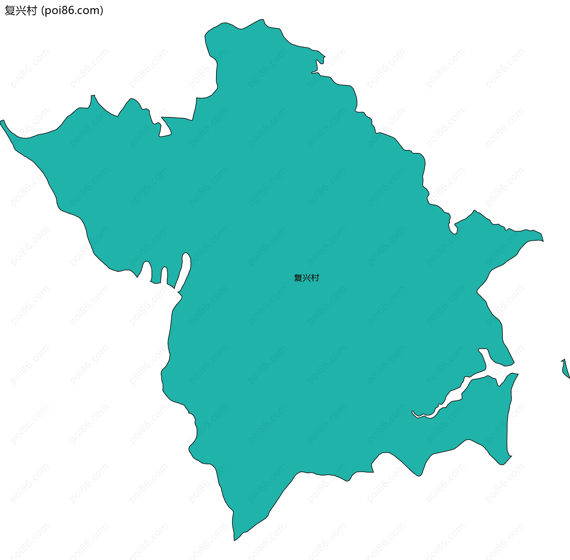 复兴村边界地图