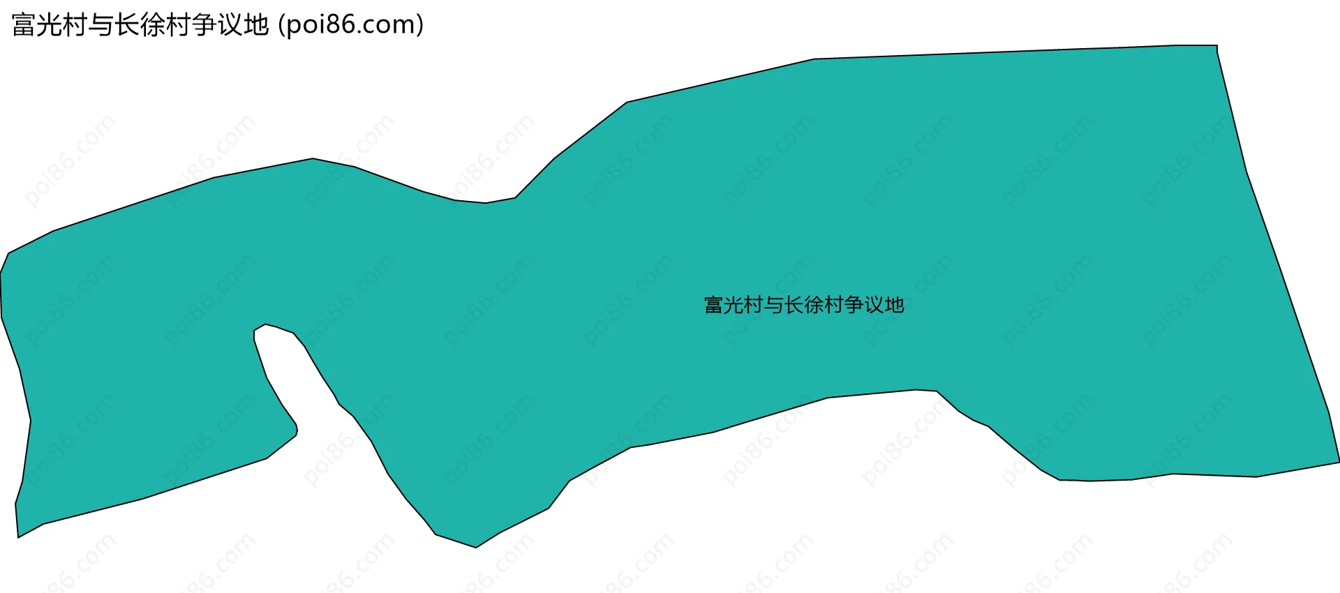 富光村与长徐村争议地边界地图