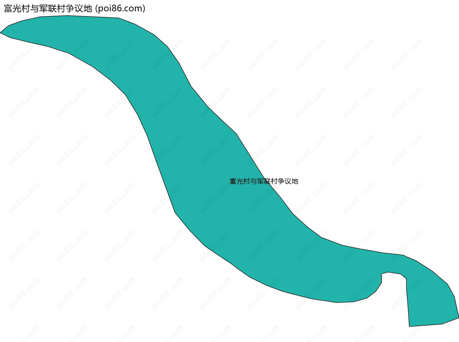 富光村与军联村争议地边界地图