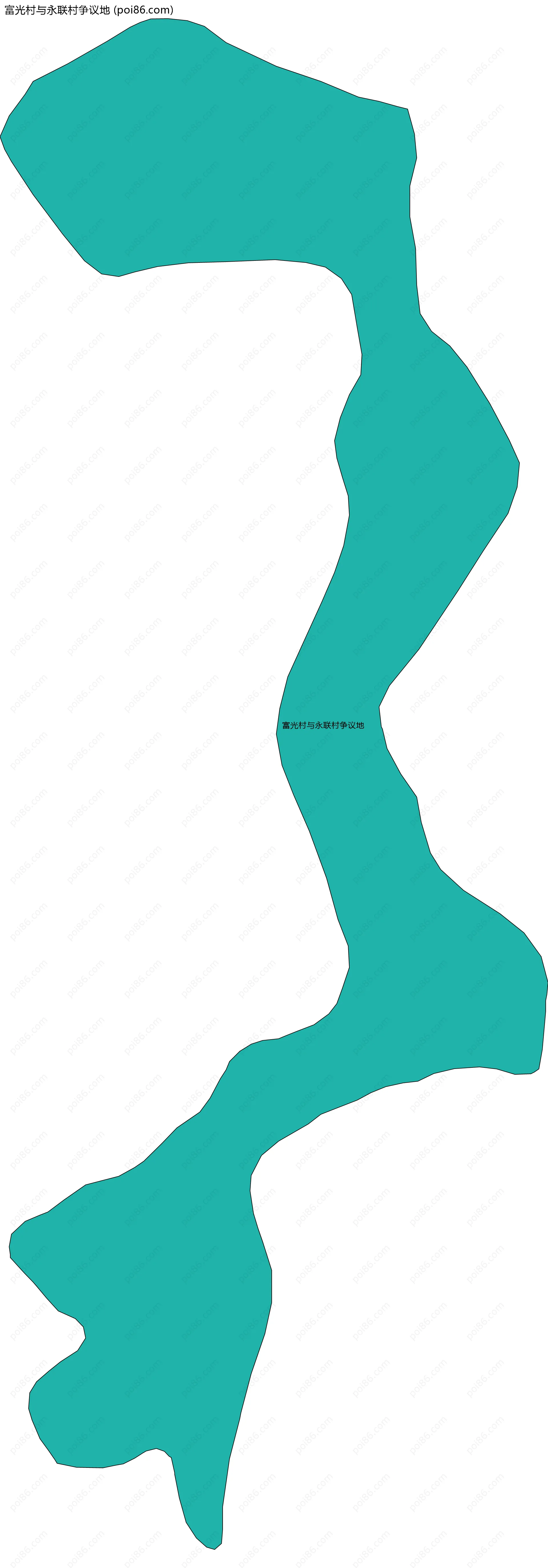 富光村与永联村争议地边界地图