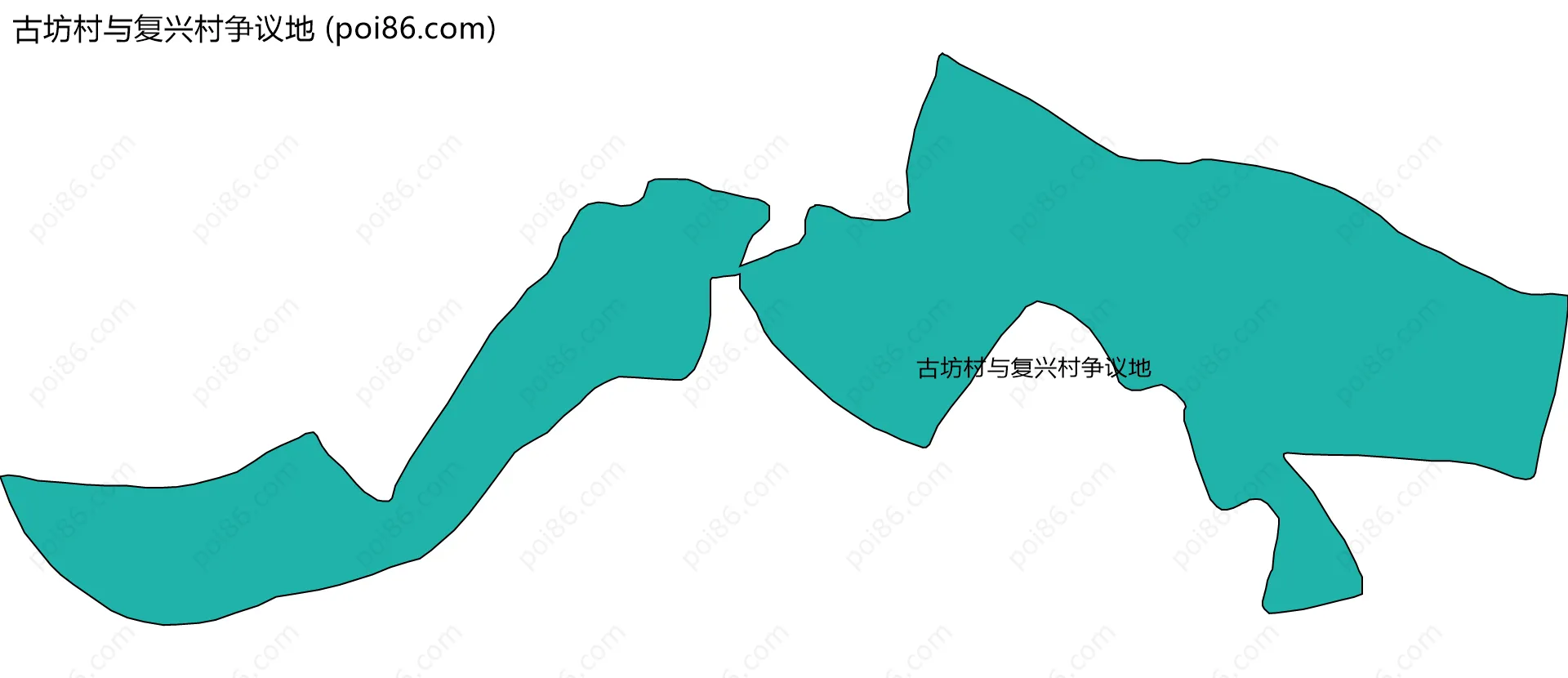 古坊村与复兴村争议地边界地图