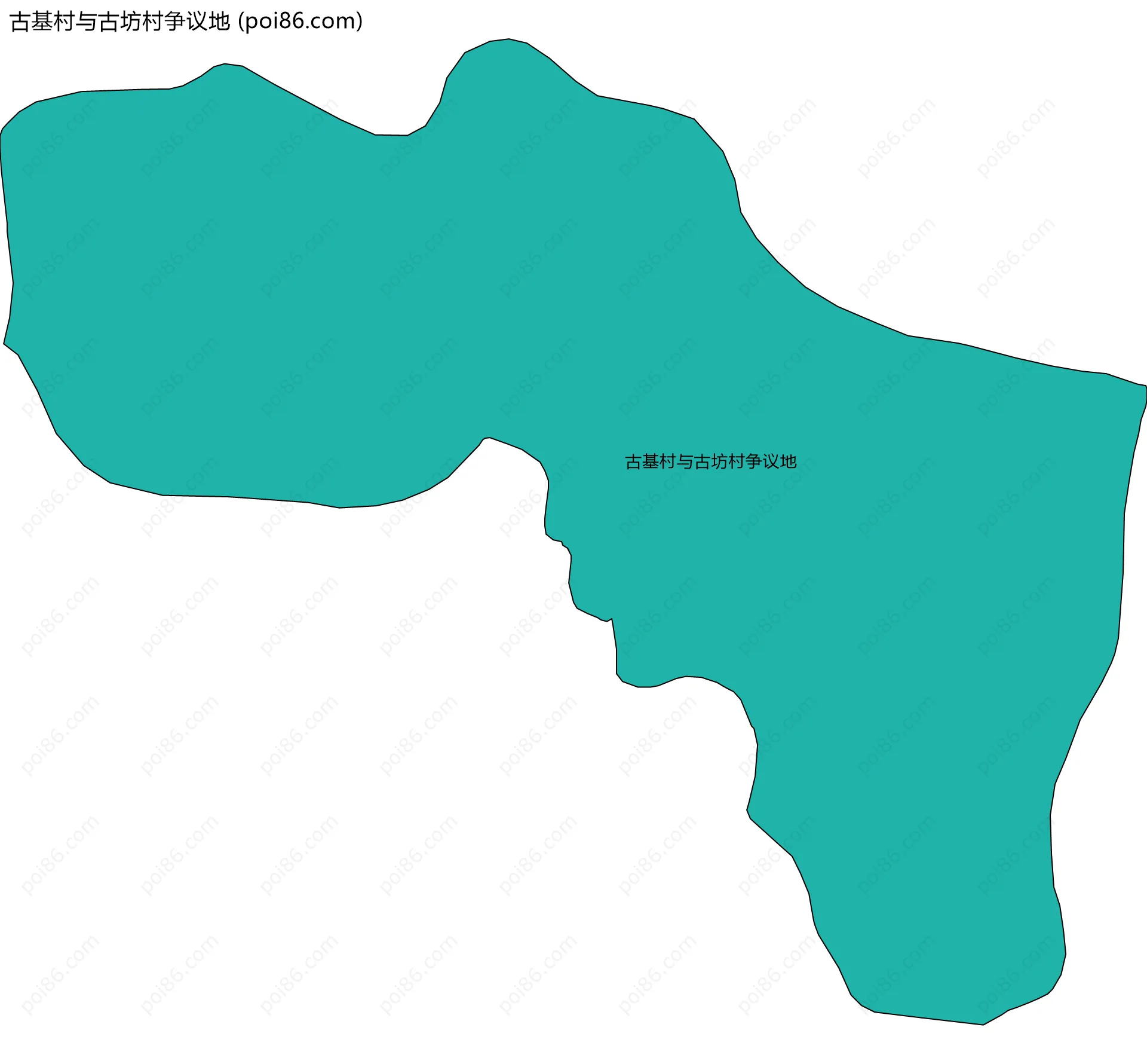 古基村与古坊村争议地边界地图