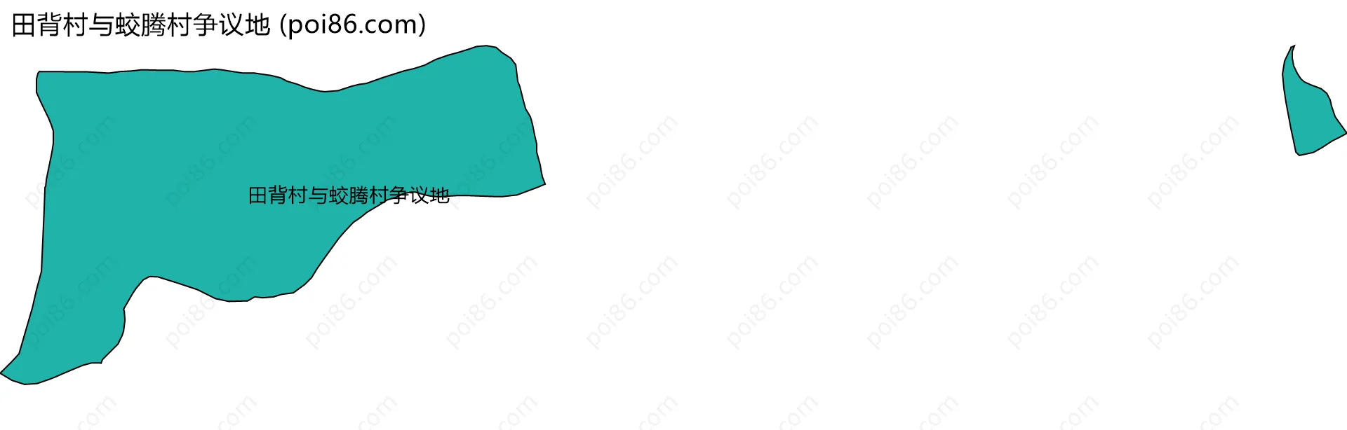 田背村与蛟腾村争议地边界地图