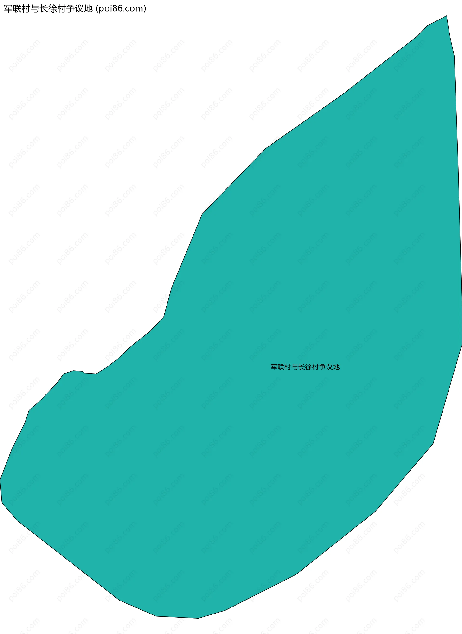 军联村与长徐村争议地边界地图