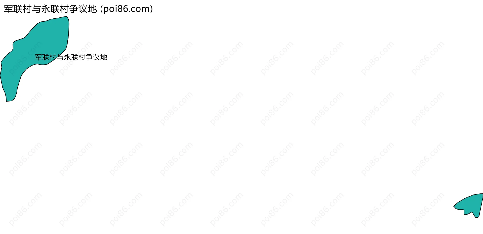 军联村与永联村争议地边界地图