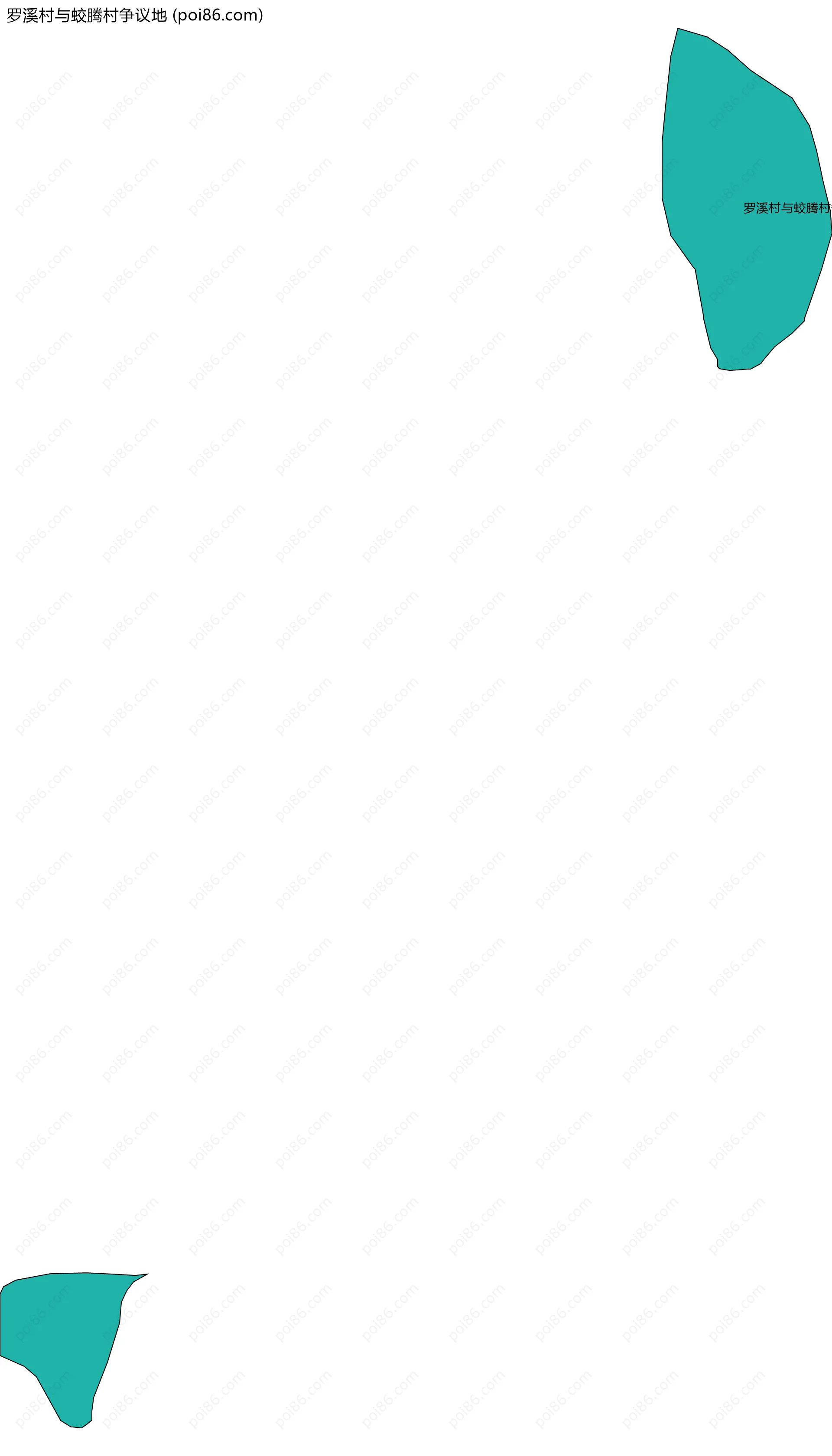 罗溪村与蛟腾村争议地边界地图