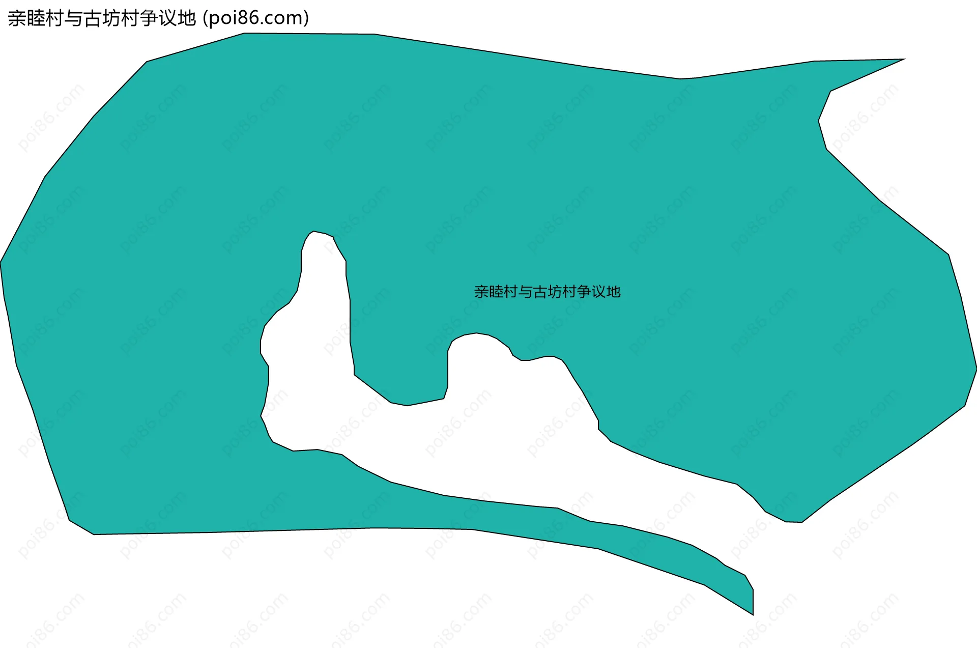 亲睦村与古坊村争议地边界地图