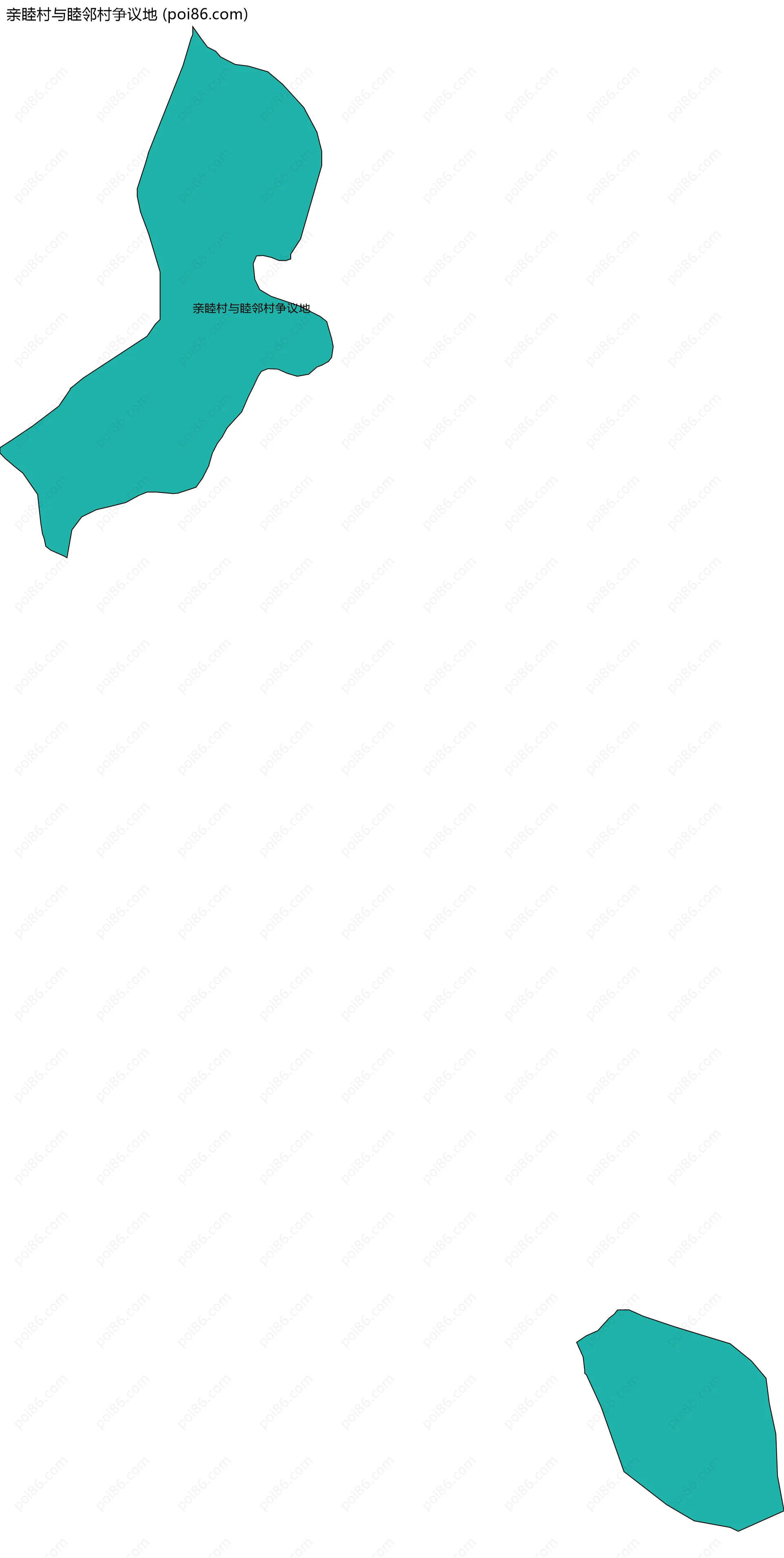 亲睦村与睦邻村争议地边界地图