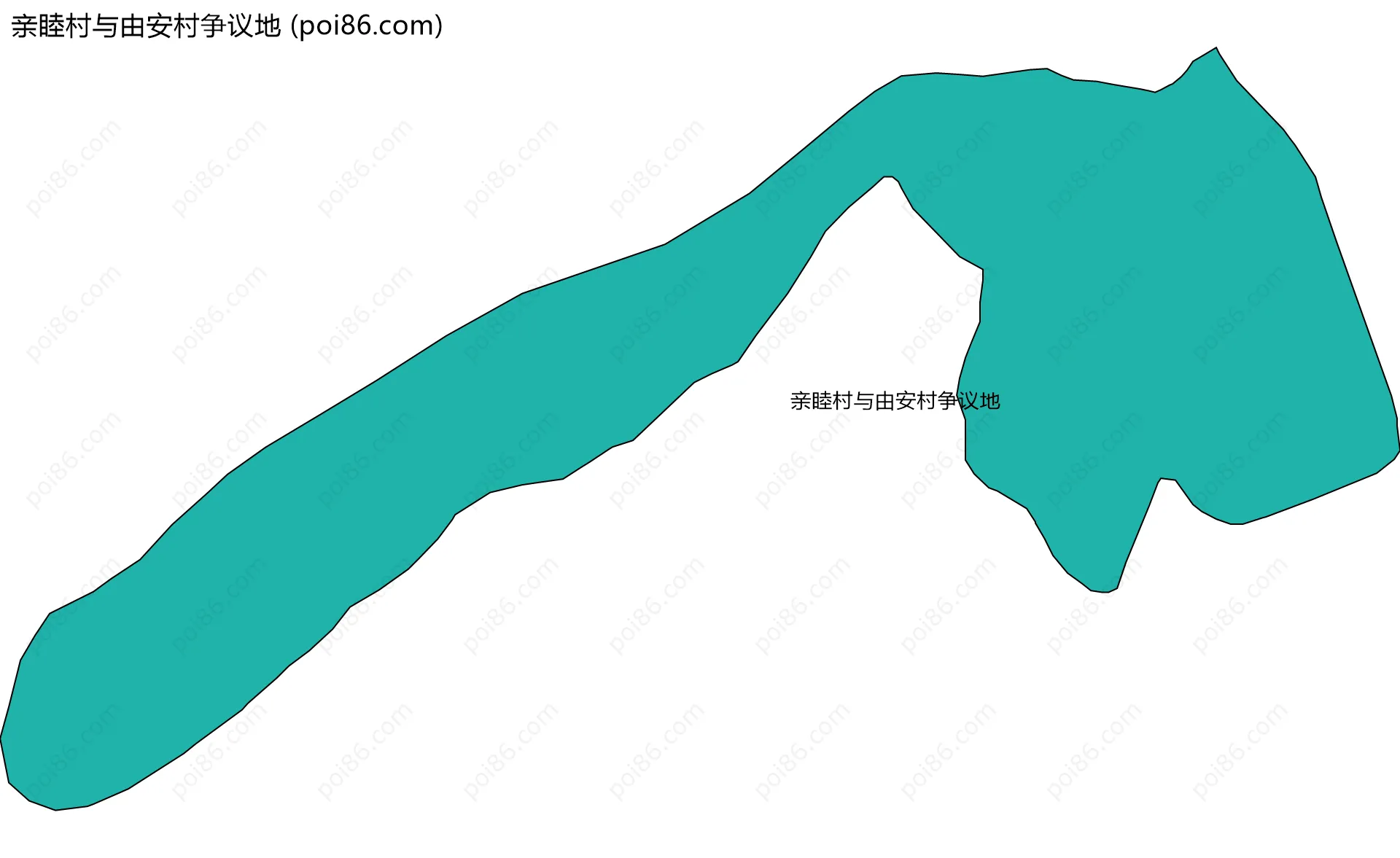 亲睦村与由安村争议地边界地图