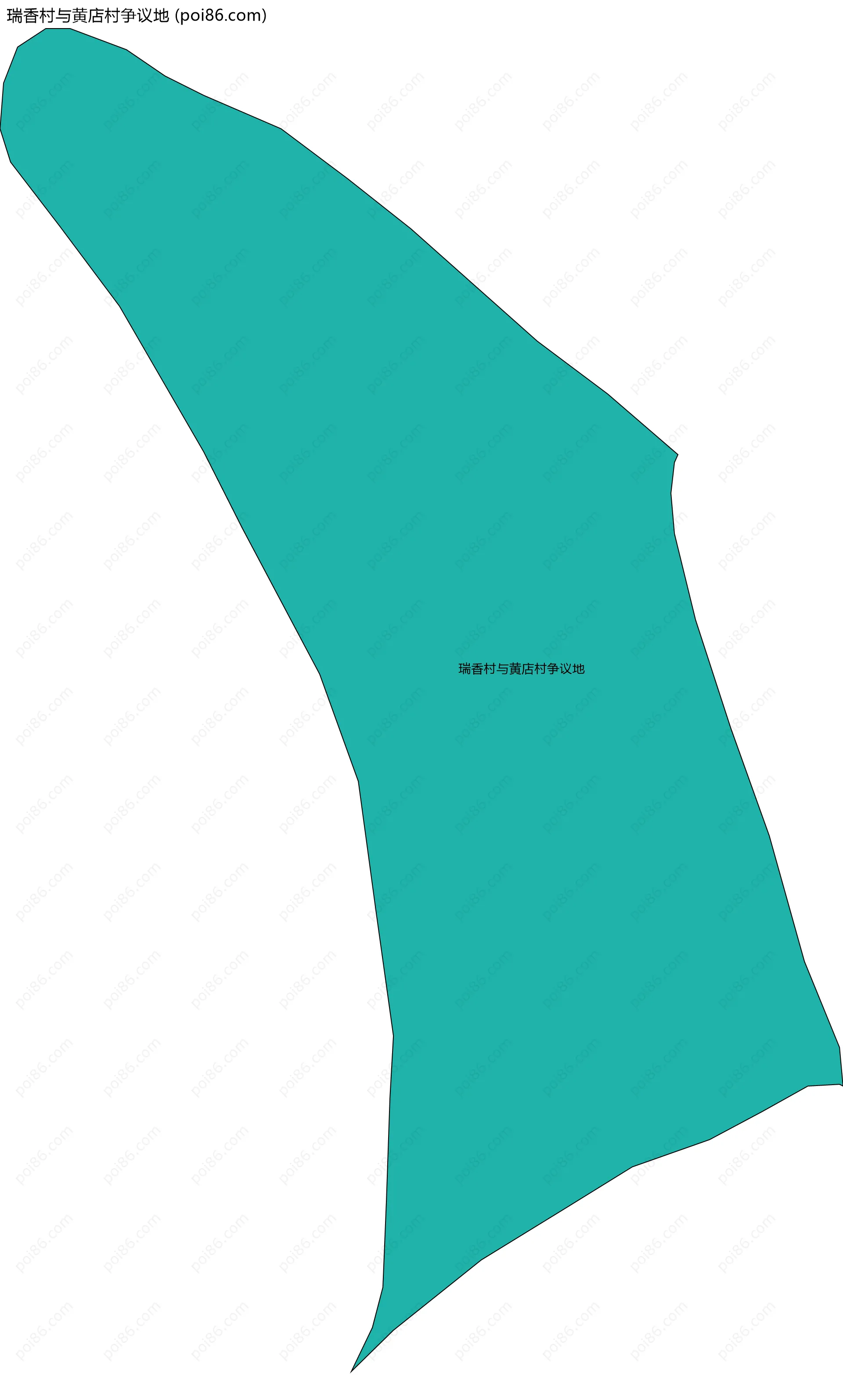 瑞香村与黄店村争议地边界地图
