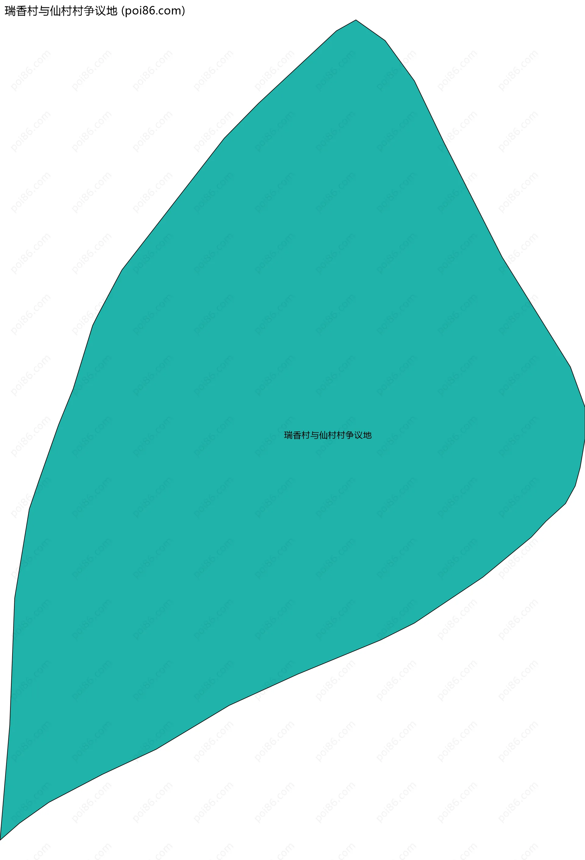 瑞香村与仙村村争议地边界地图