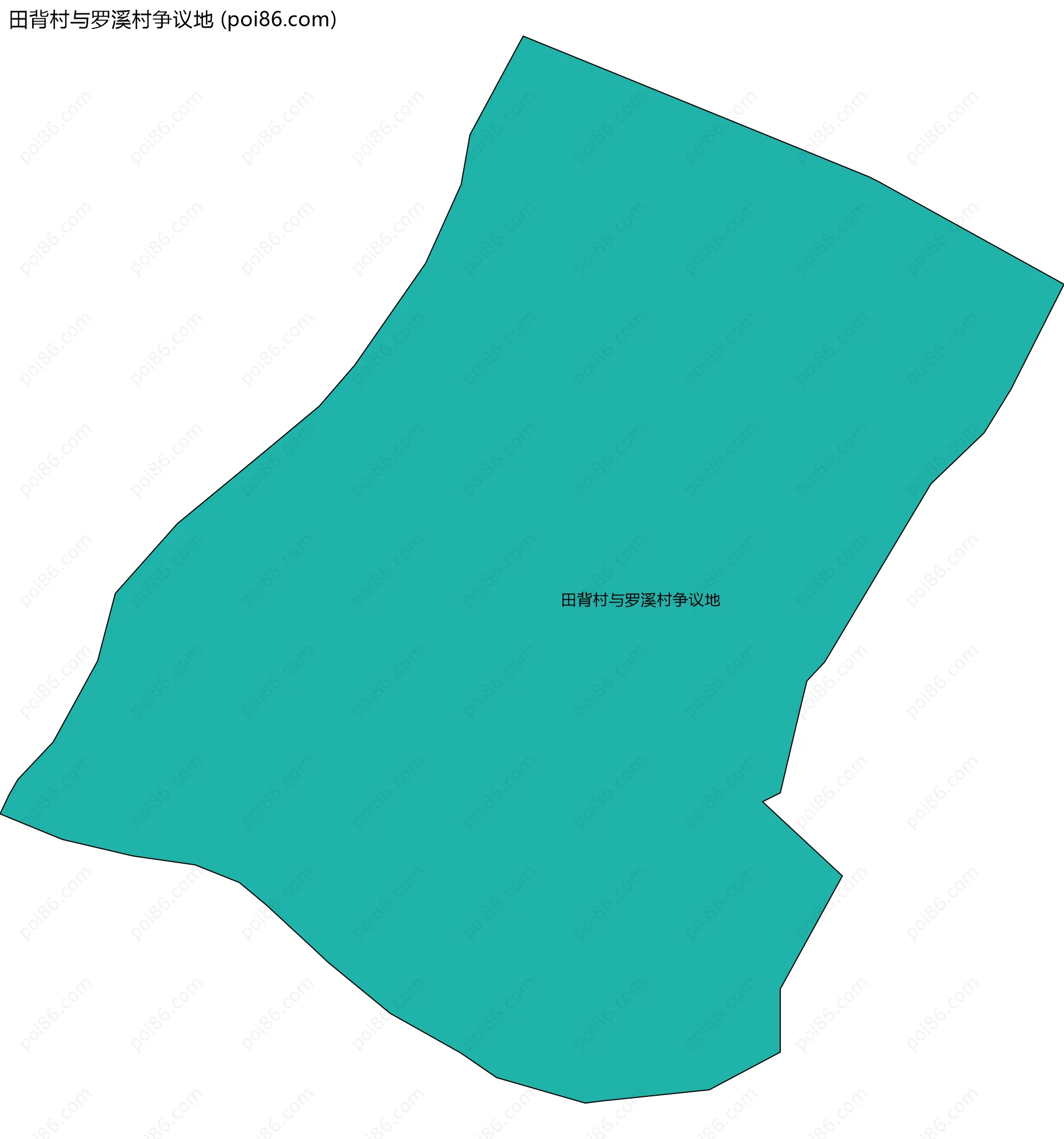 田背村与罗溪村争议地边界地图