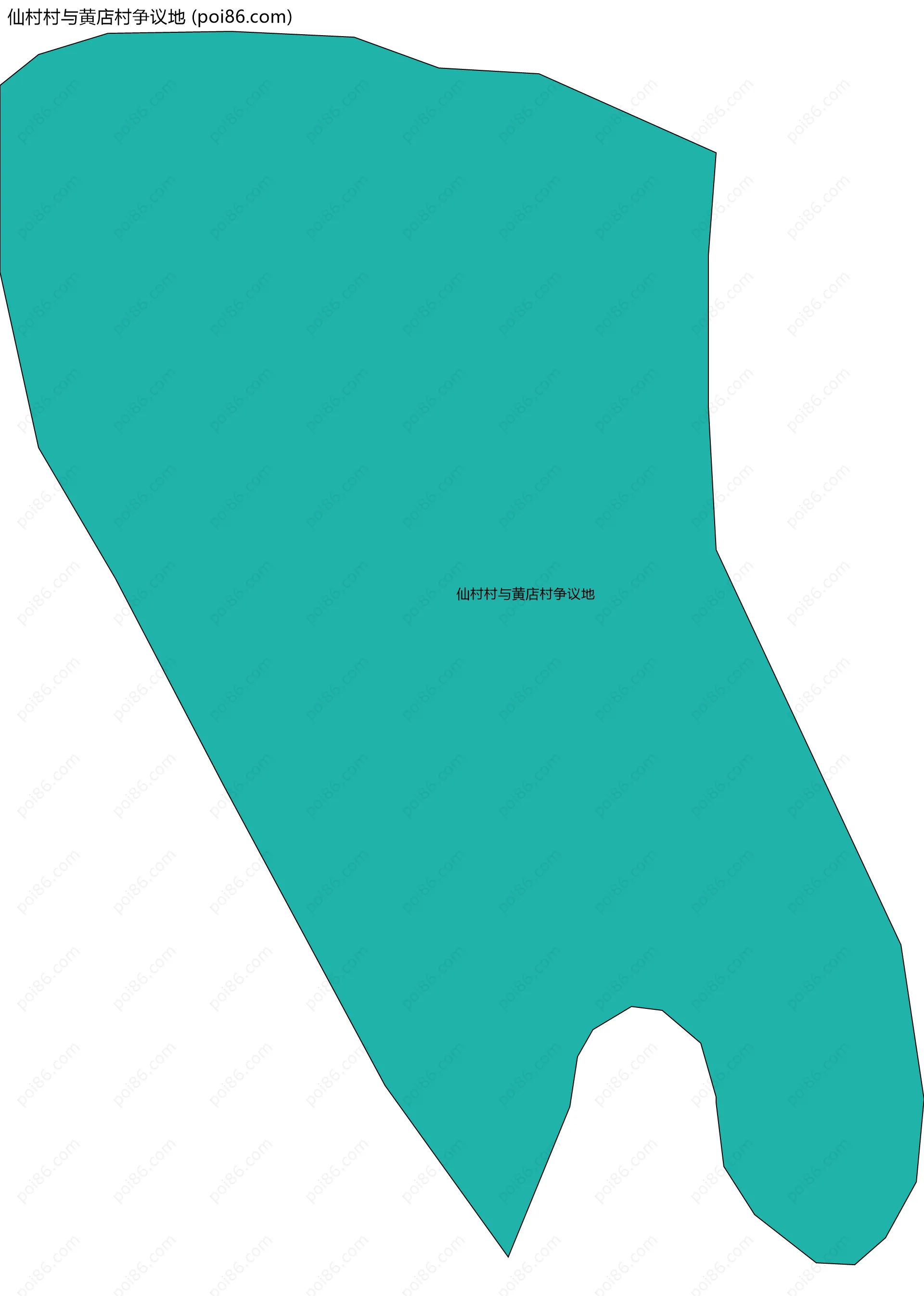 仙村村与黄店村争议地边界地图