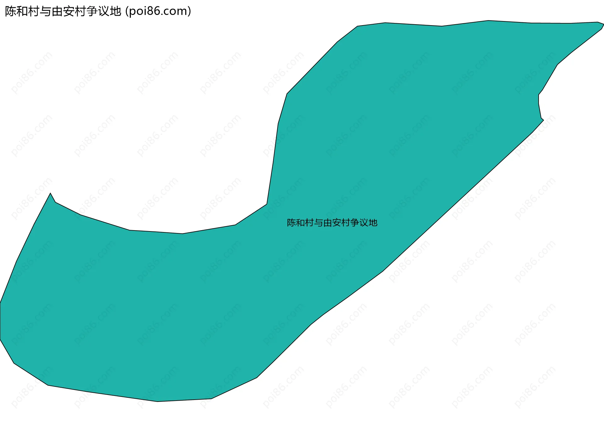 陈和村与由安村争议地边界地图