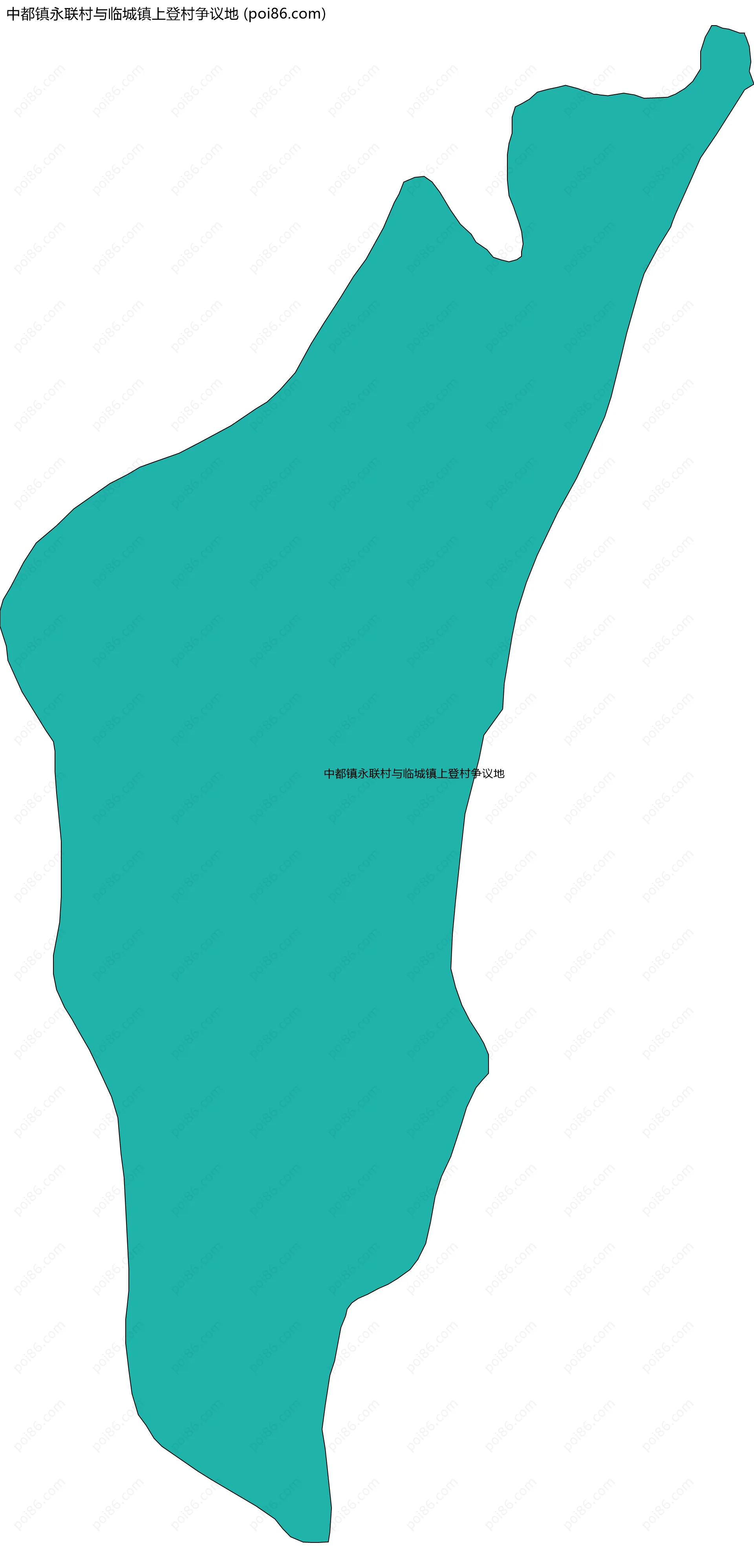 中都镇永联村与临城镇上登村争议地边界地图