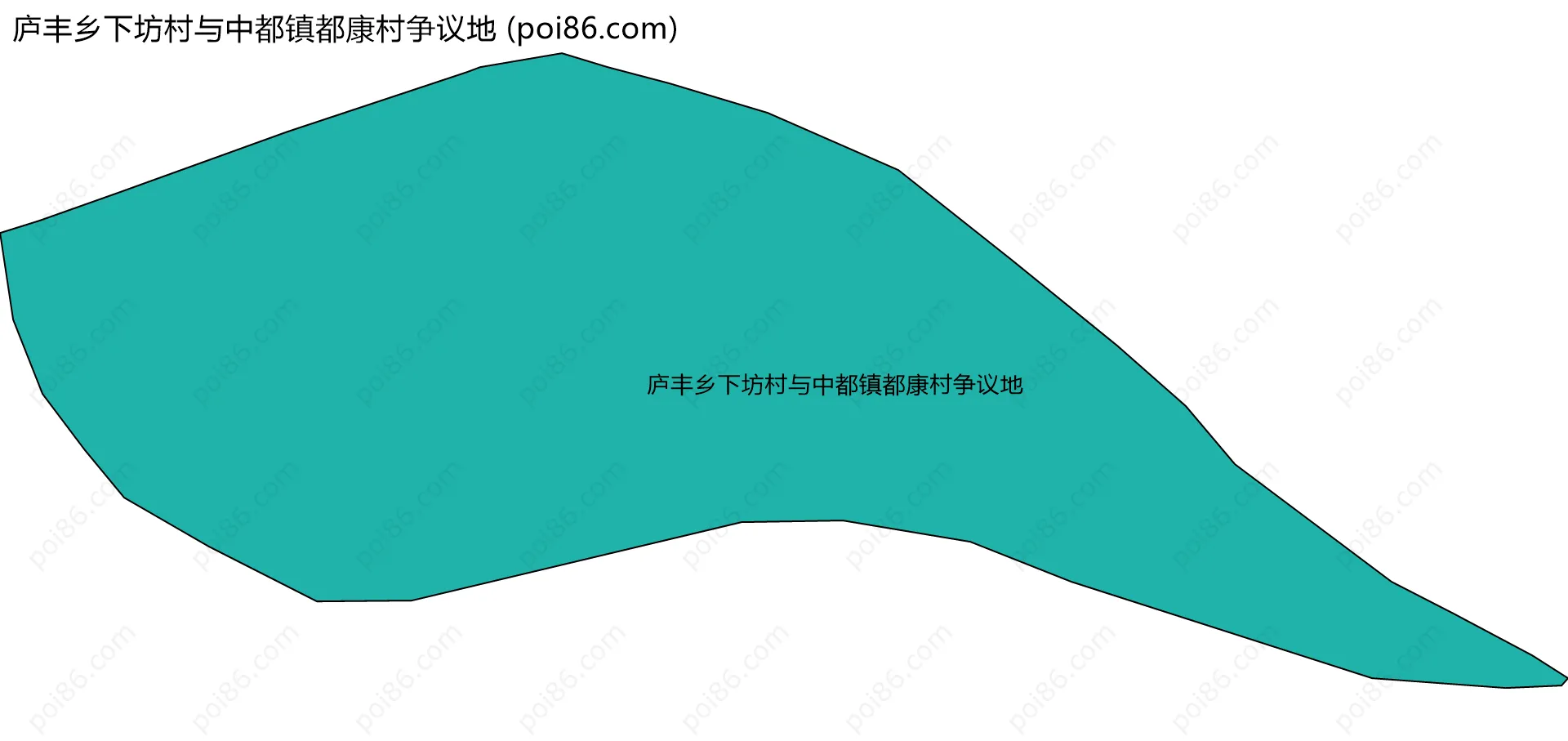 庐丰乡下坊村与中都镇都康村争议地边界地图