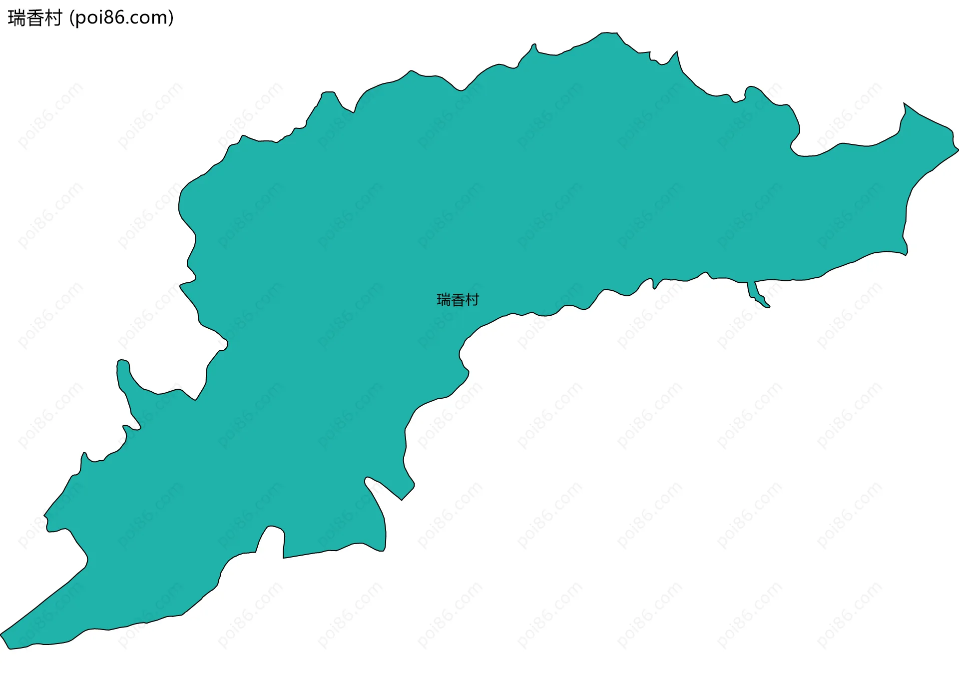瑞香村边界地图