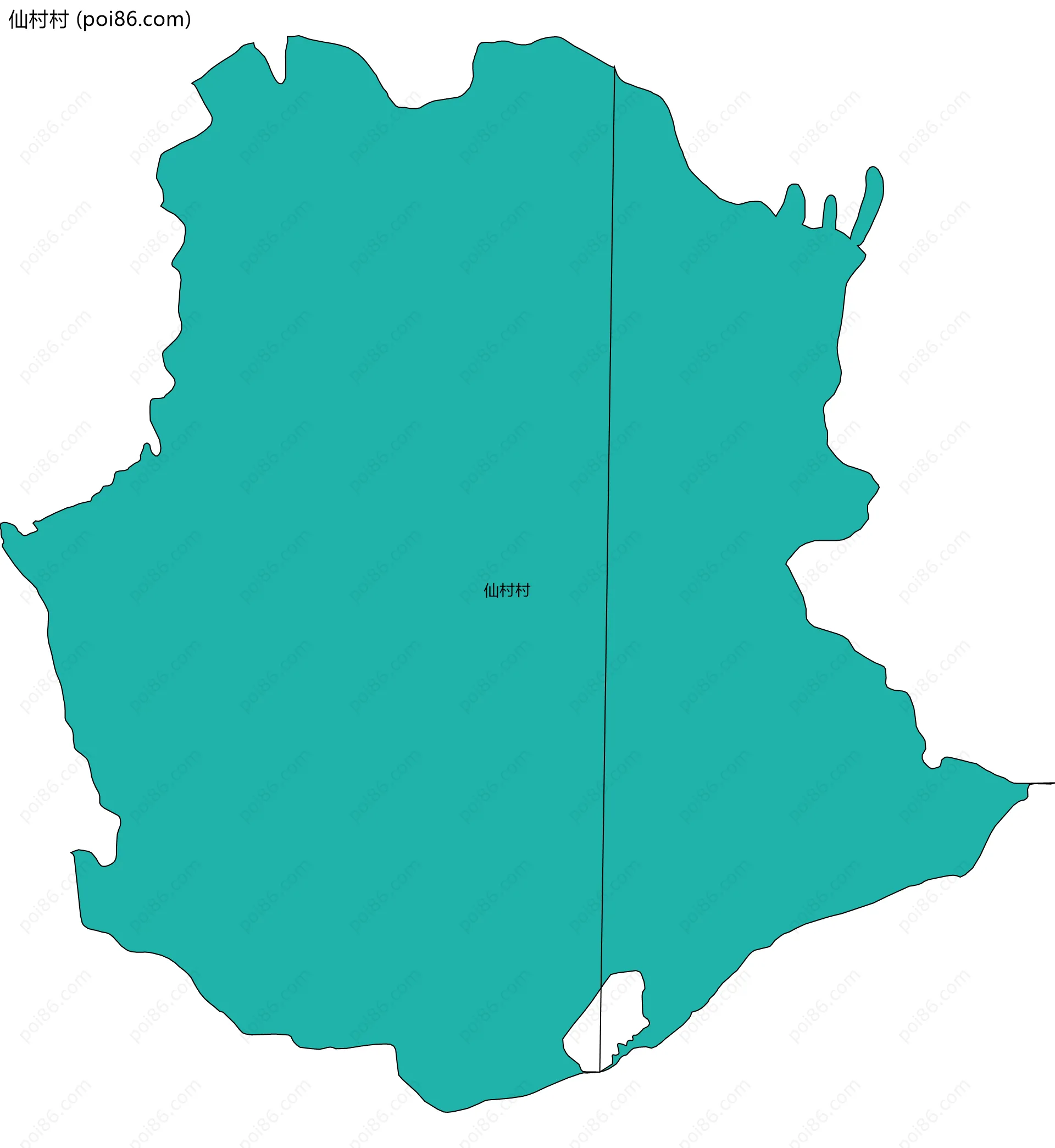 仙村村边界地图