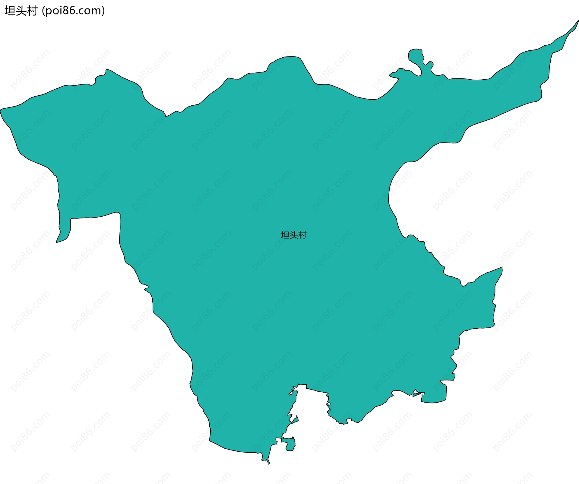 坦头村边界地图