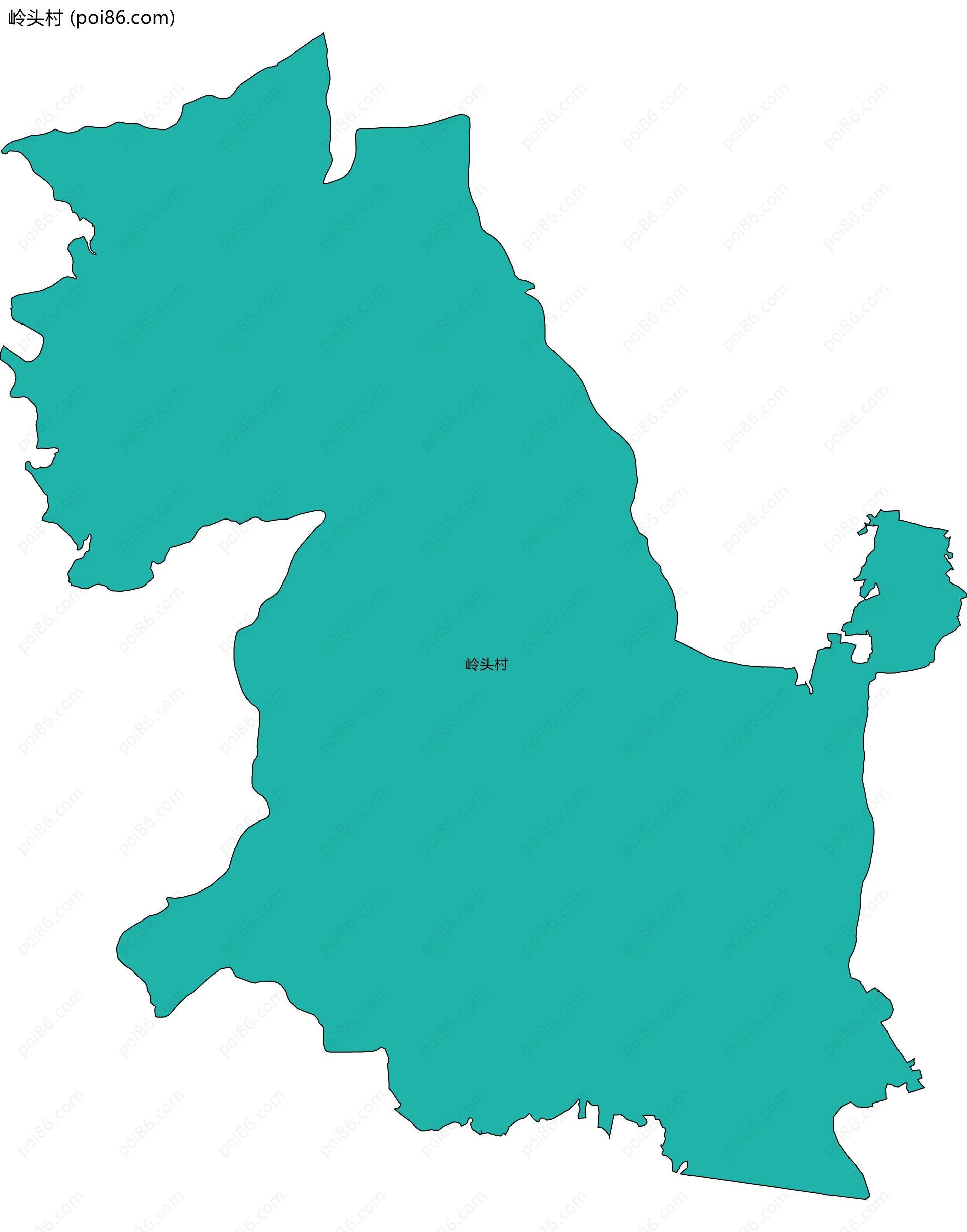 岭头村边界地图