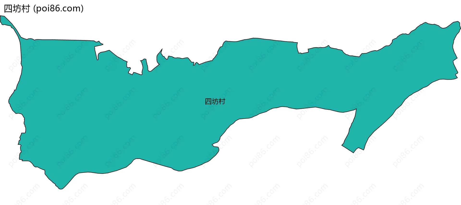 四坊村边界地图