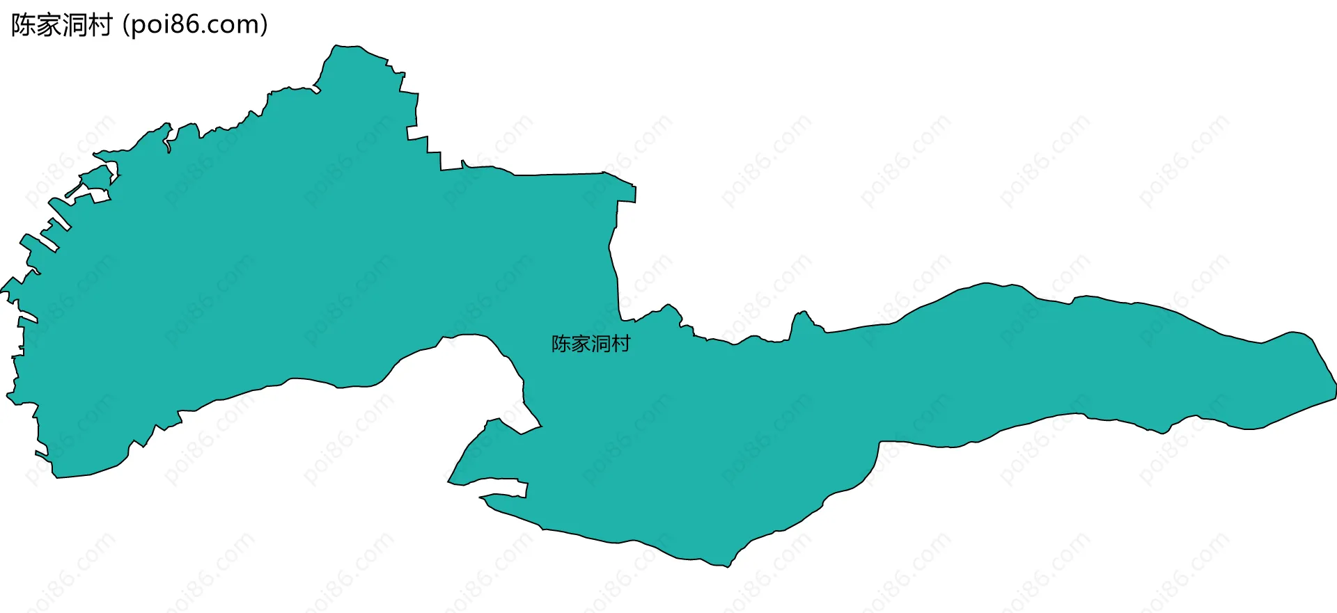 陈家洞村边界地图