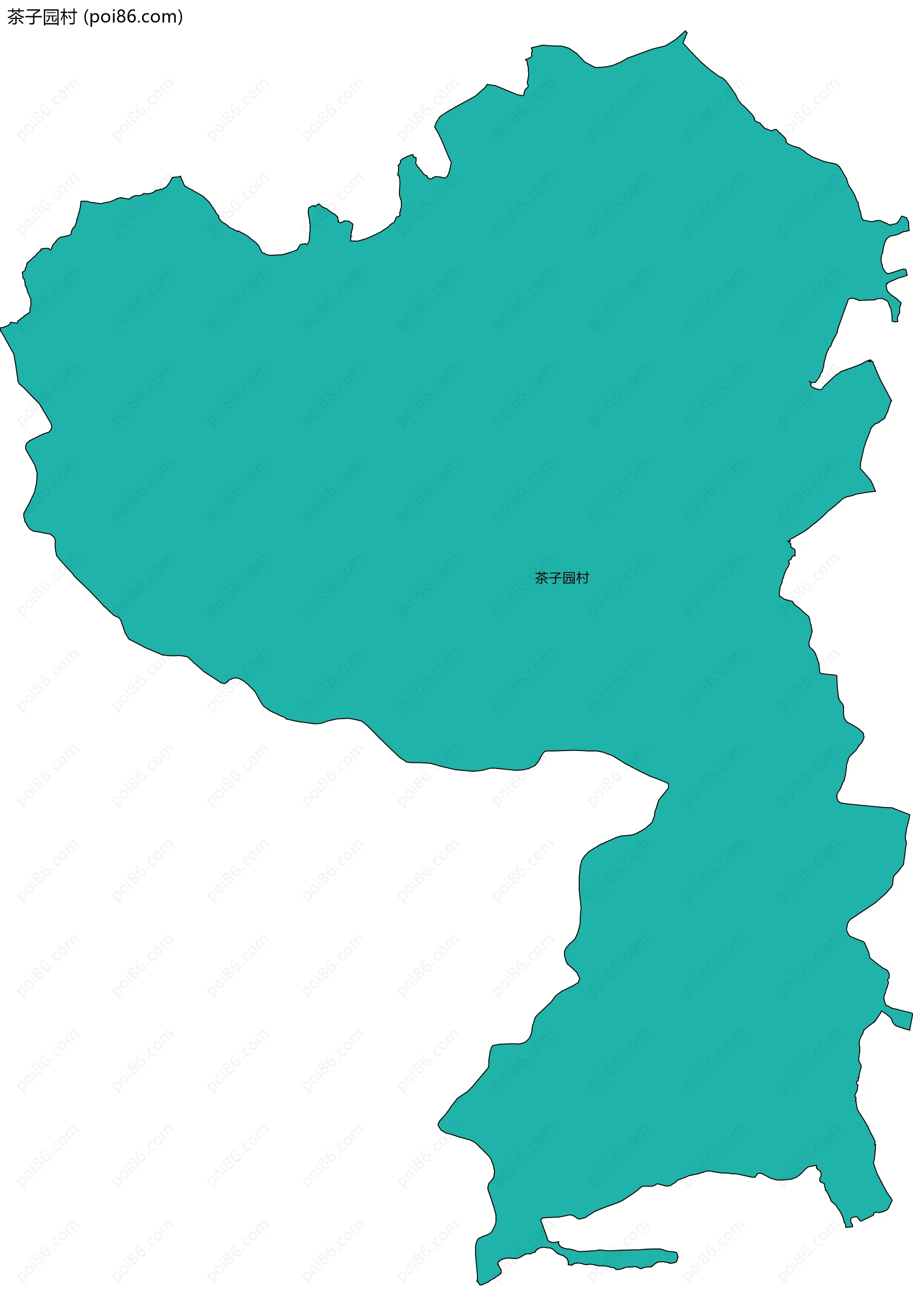 茶子园村边界地图