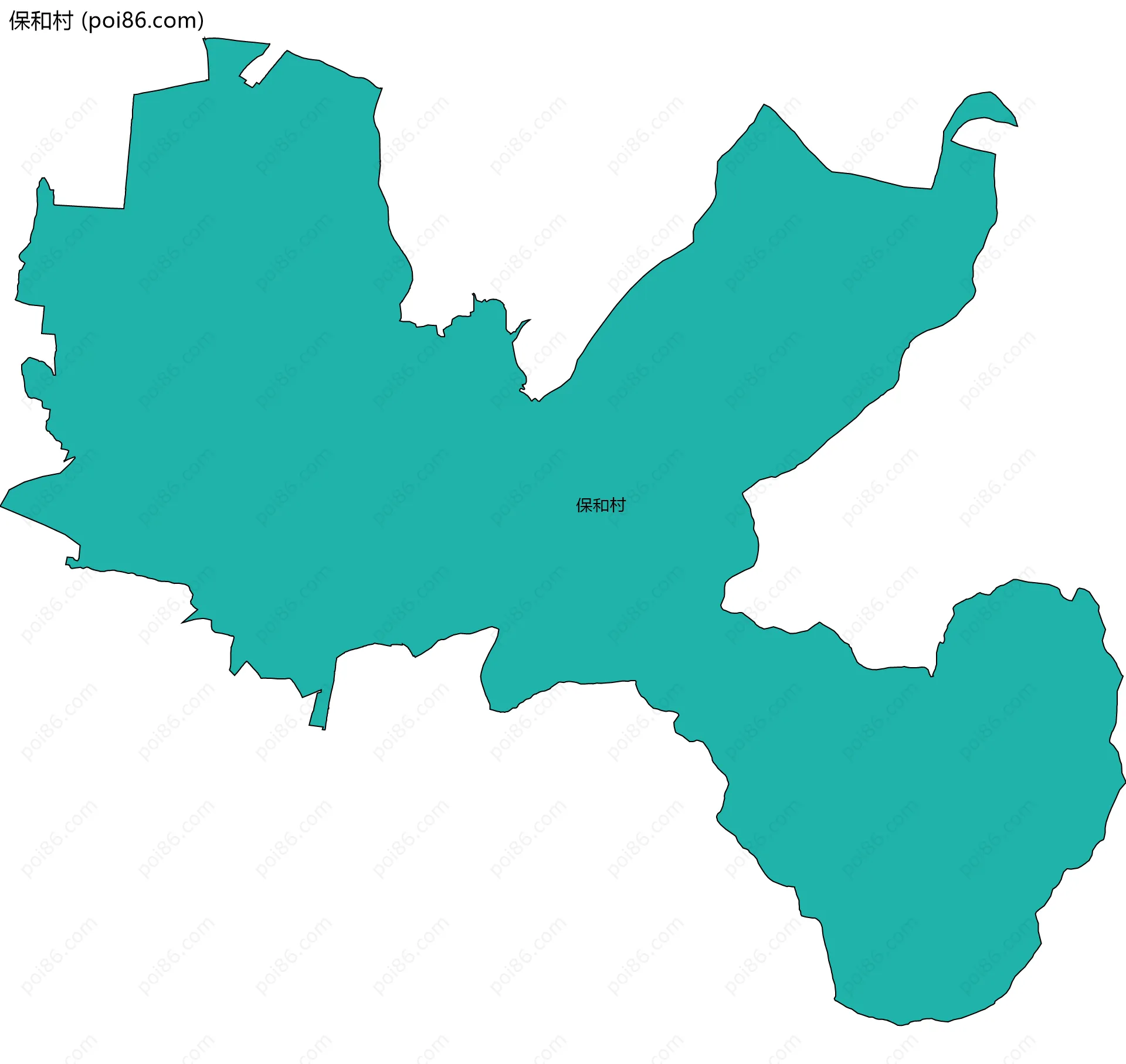 保和村边界地图