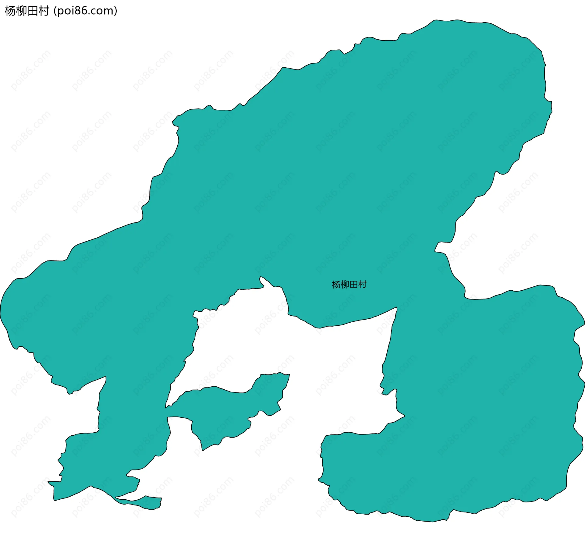 杨柳田村边界地图