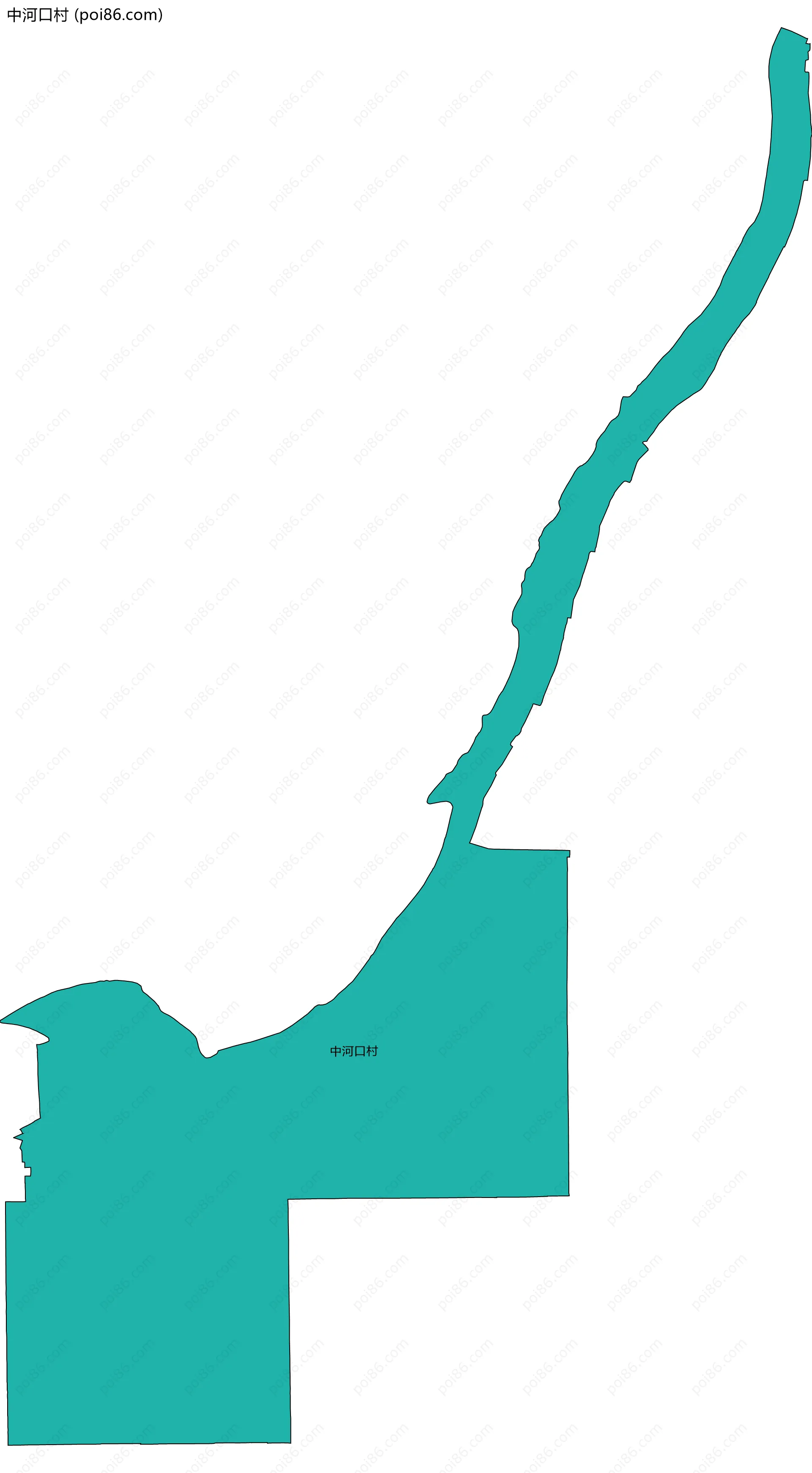 中河口村边界地图