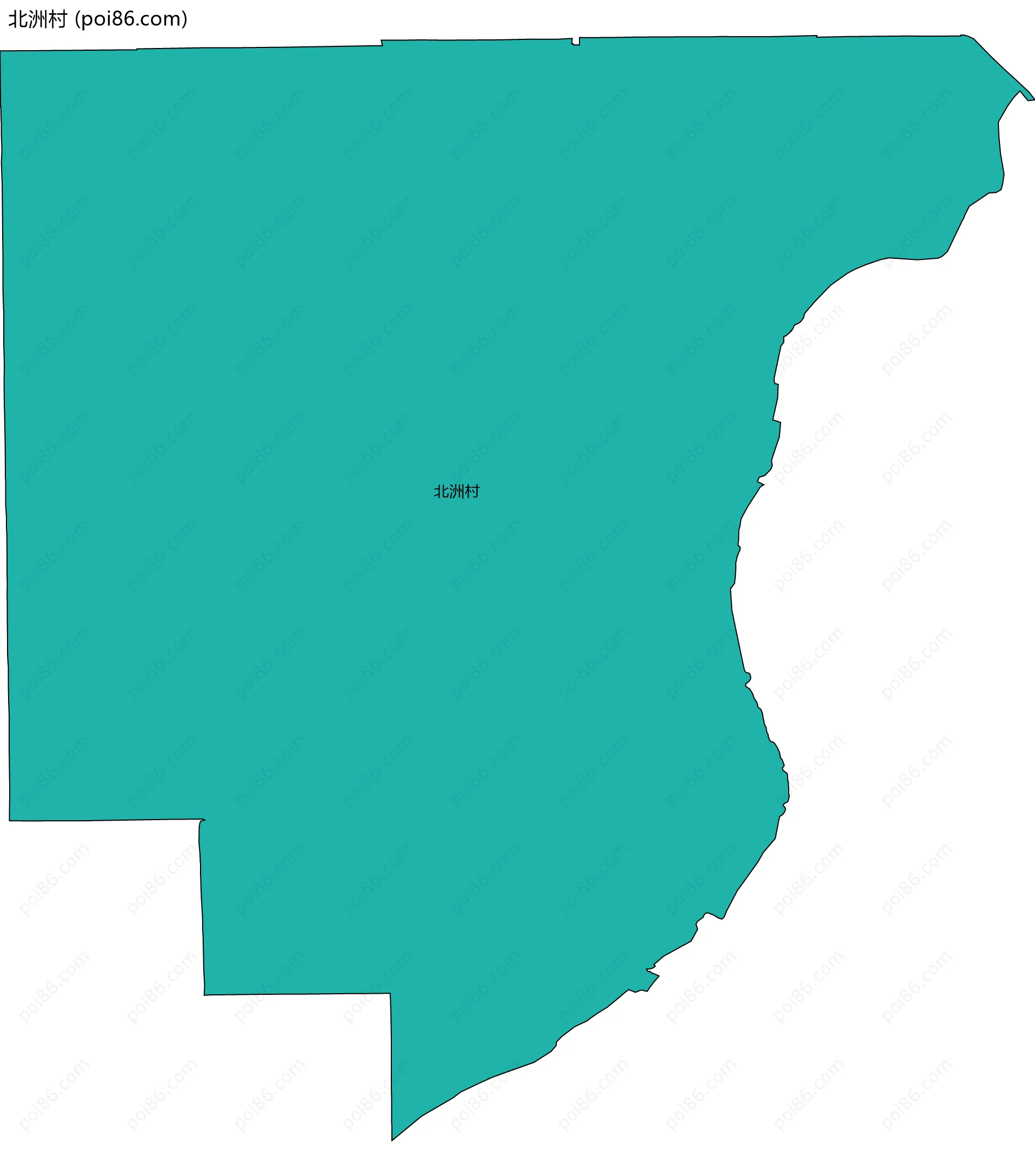北洲村边界地图
