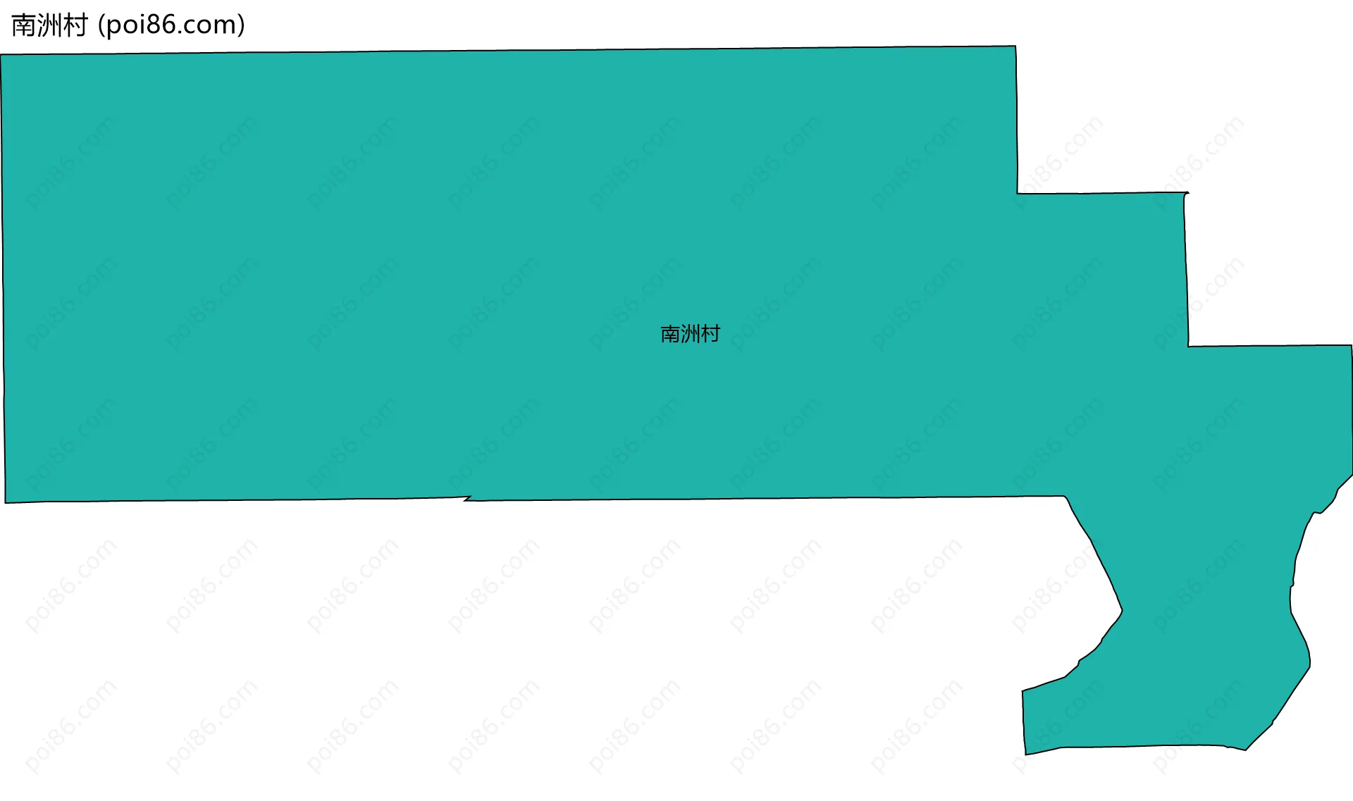 南洲村边界地图