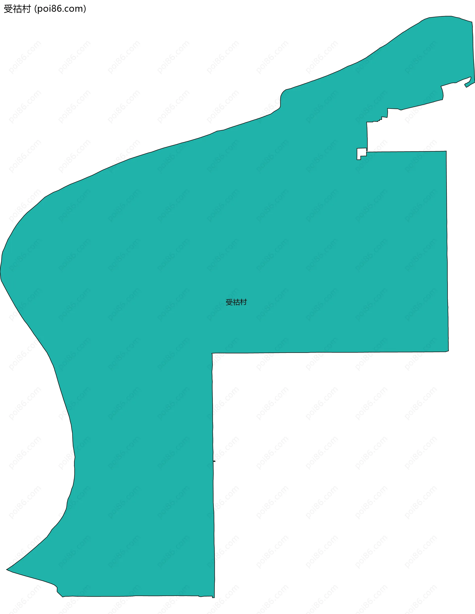受祜村边界地图
