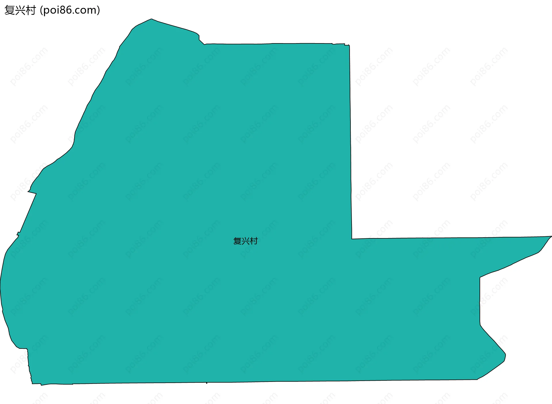复兴村边界地图