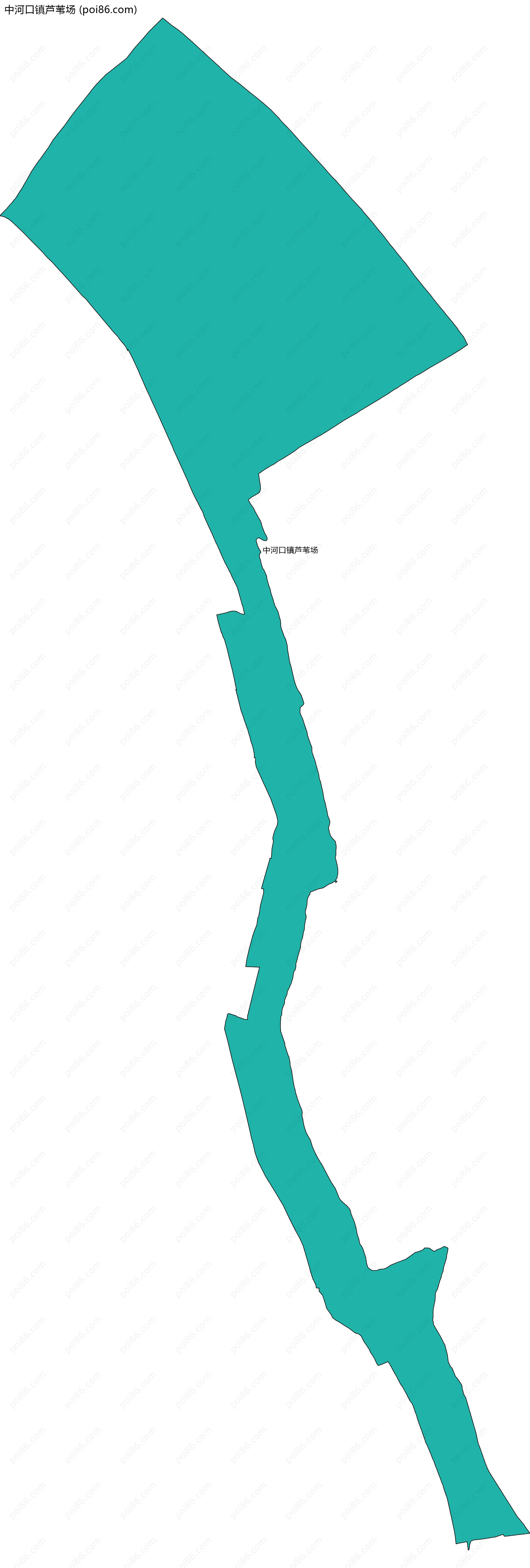 中河口镇芦苇场边界地图