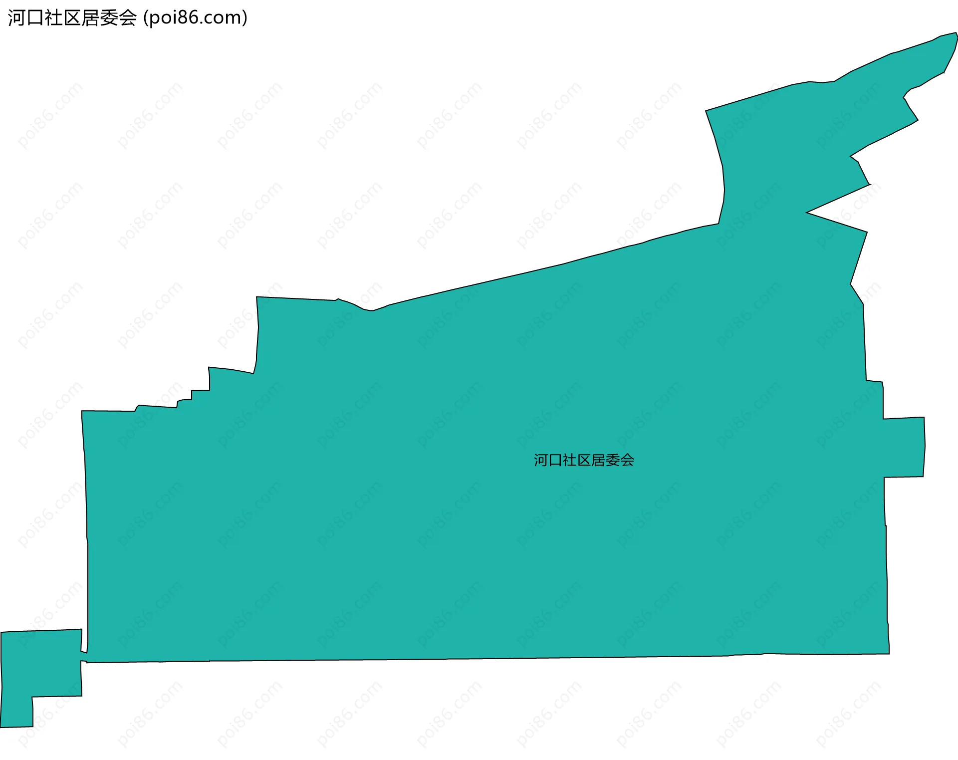 河口社区居委会边界地图
