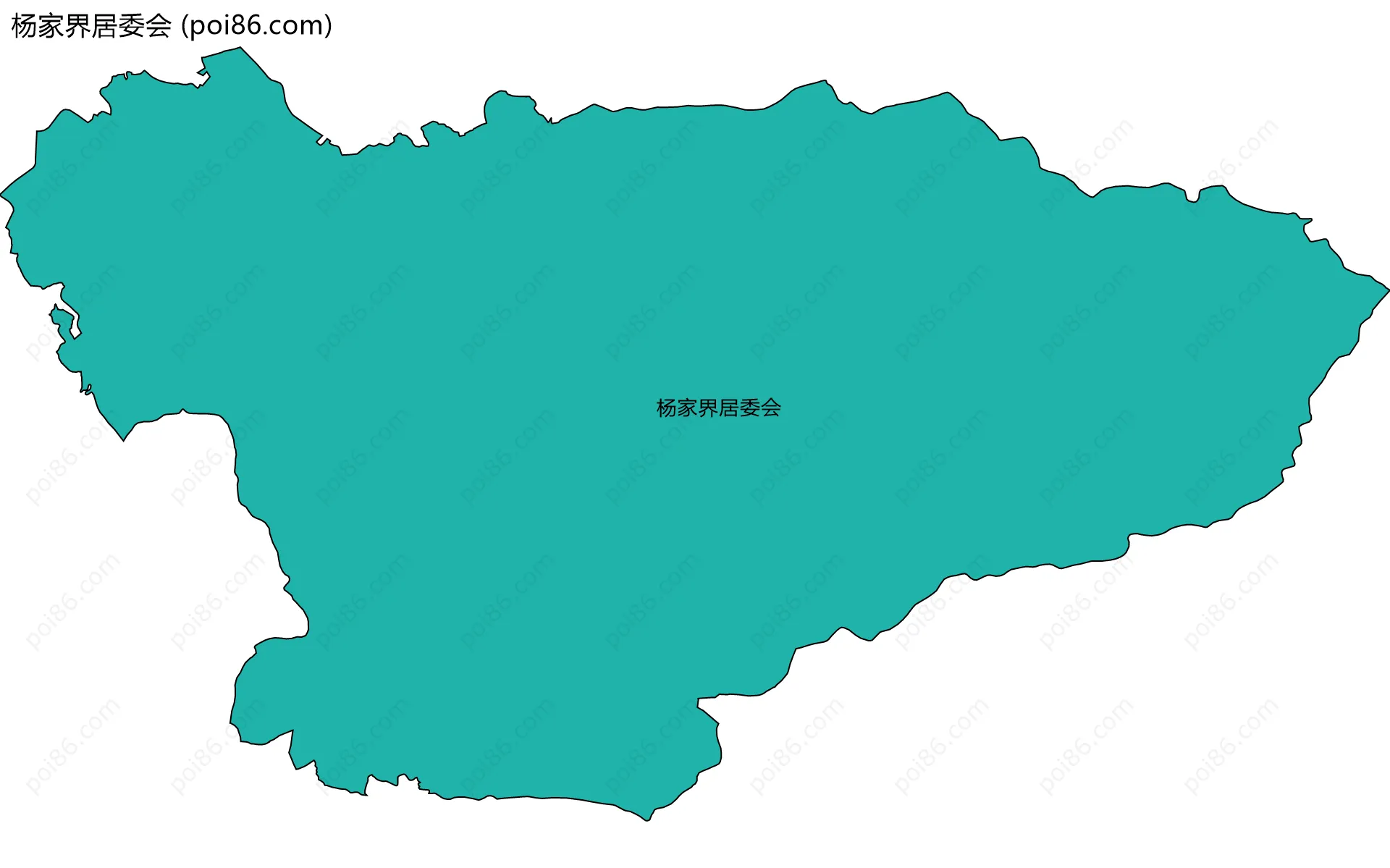 杨家界居委会边界地图