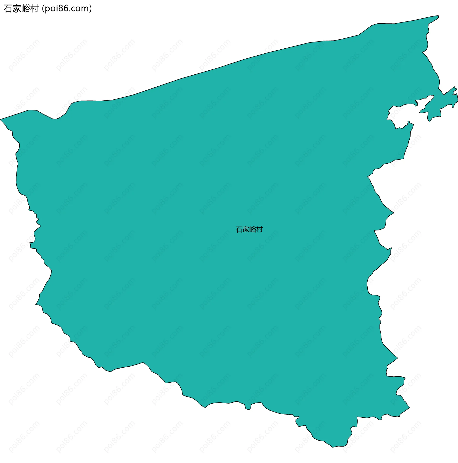 石家峪村边界地图