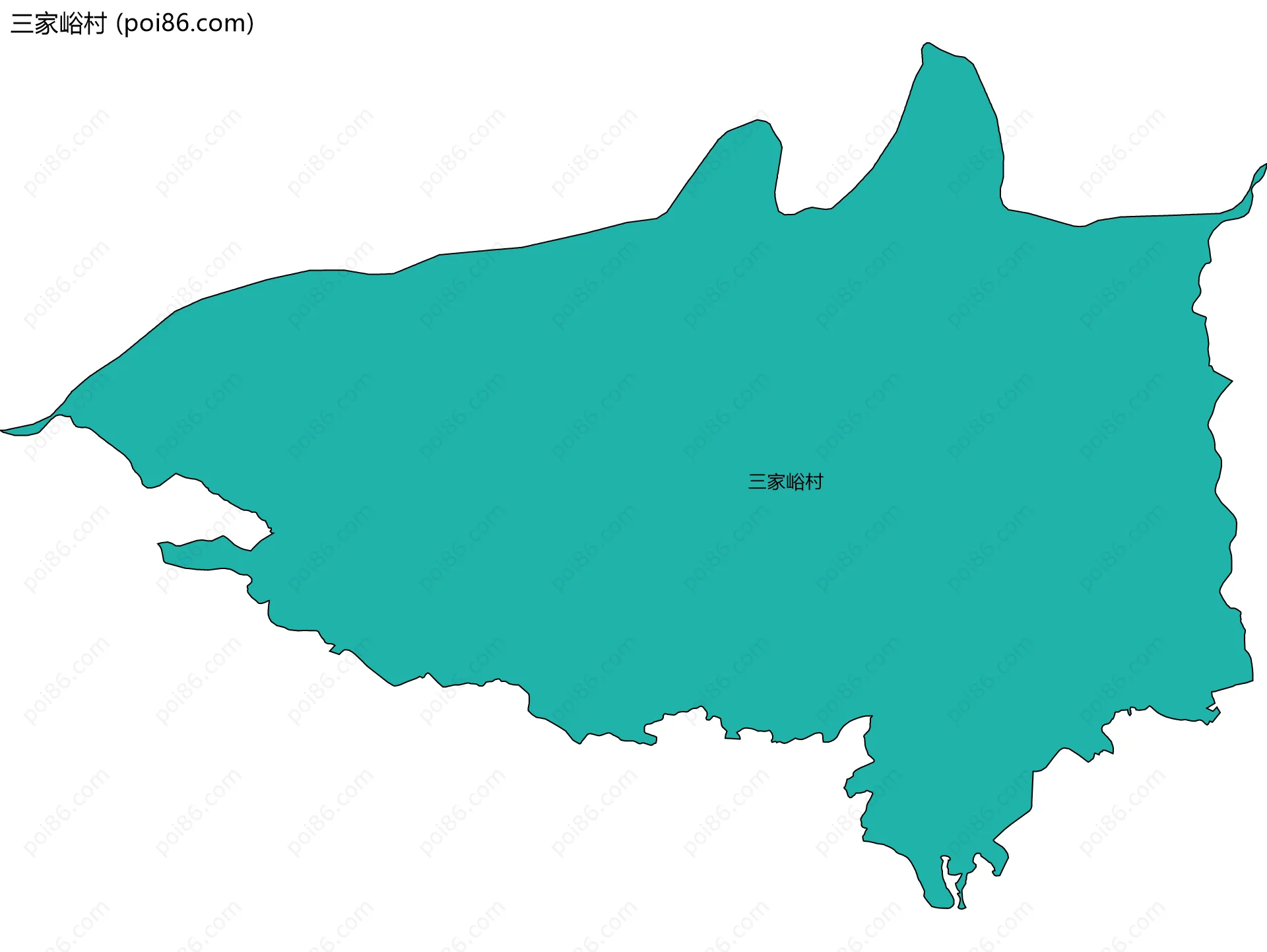三家峪村边界地图