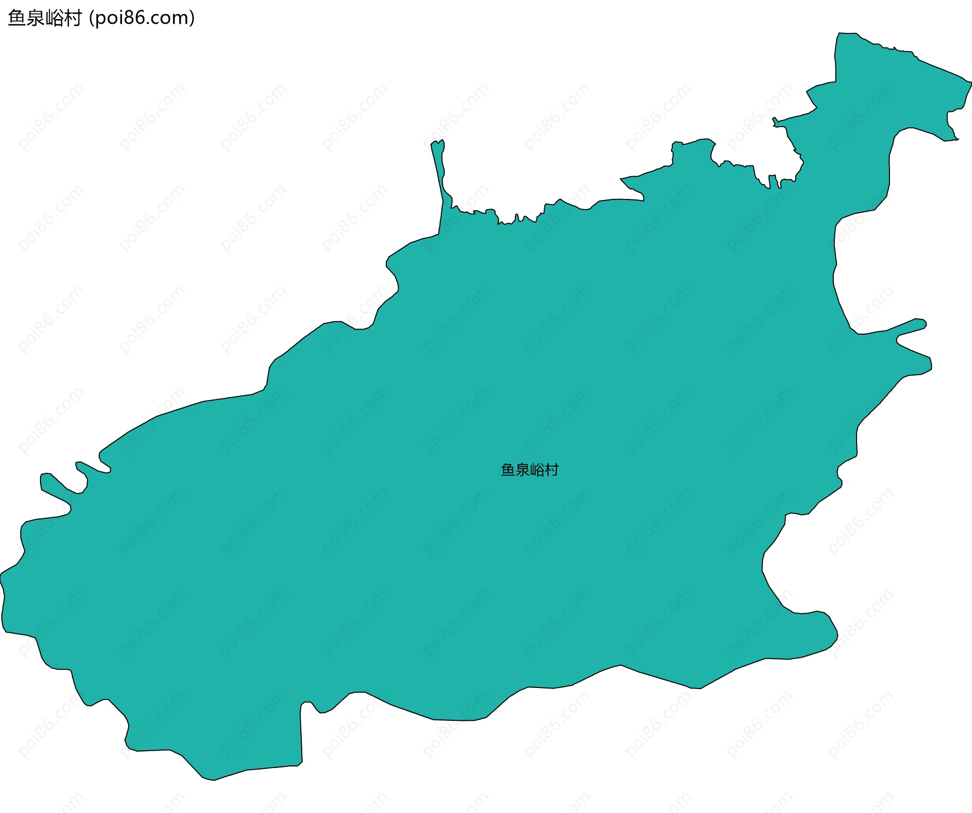 鱼泉峪村边界地图