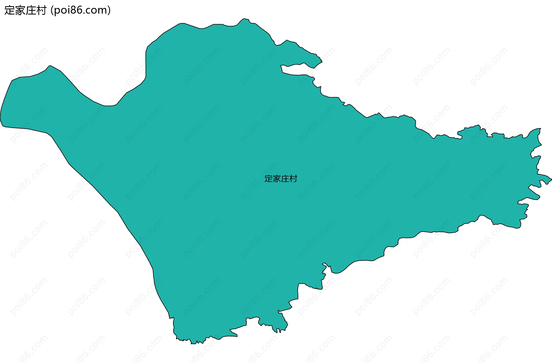 定家庄村边界地图