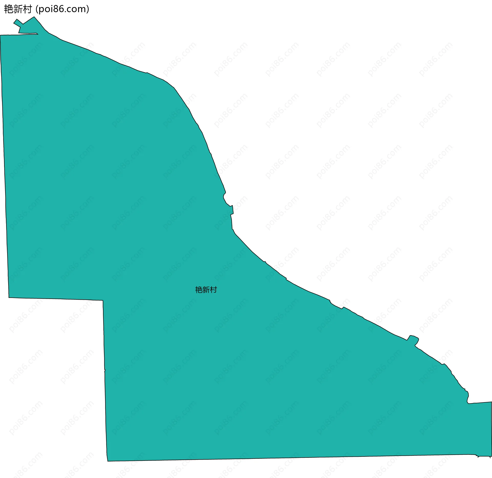 艳新村边界地图
