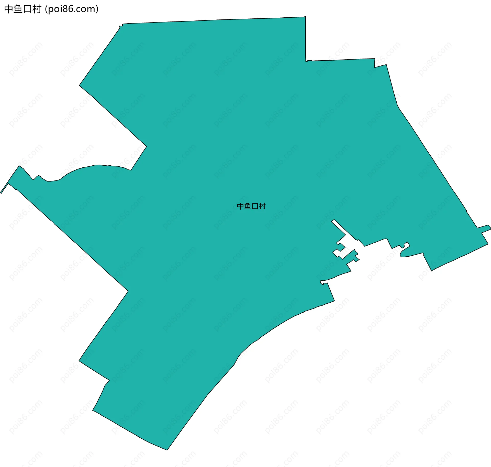 中鱼口村边界地图