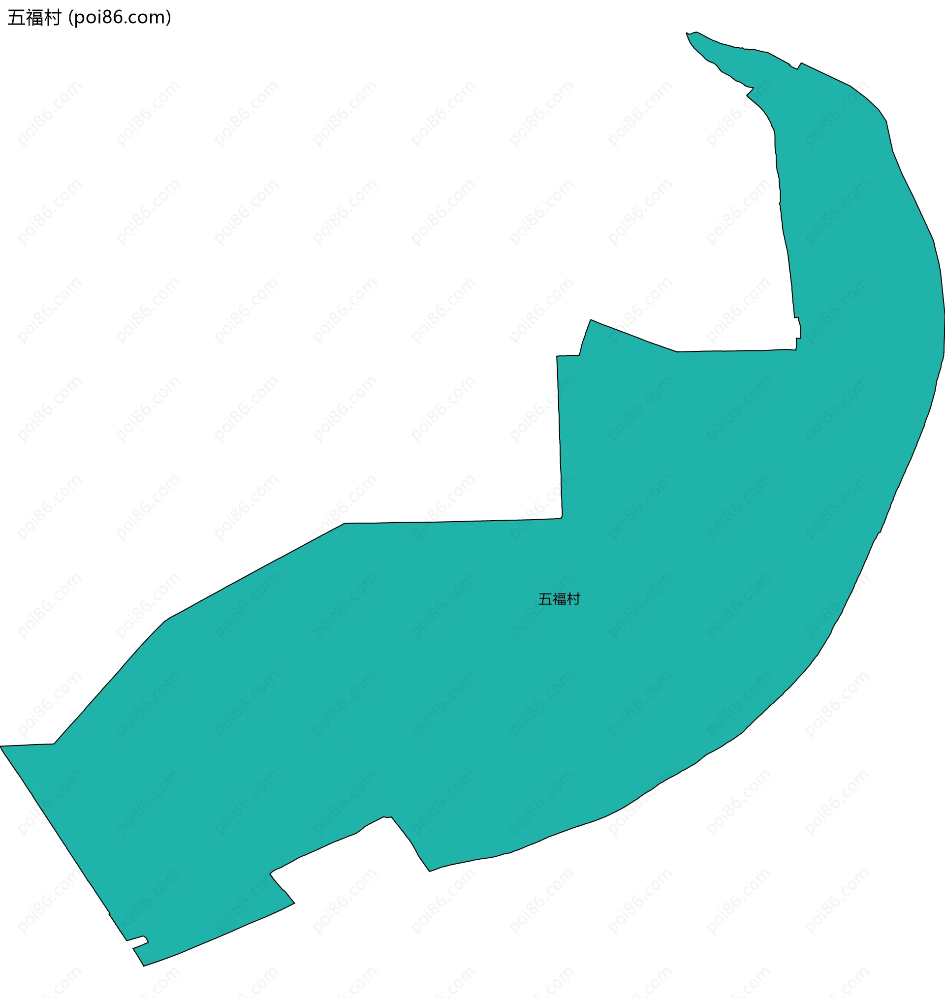 五福村边界地图