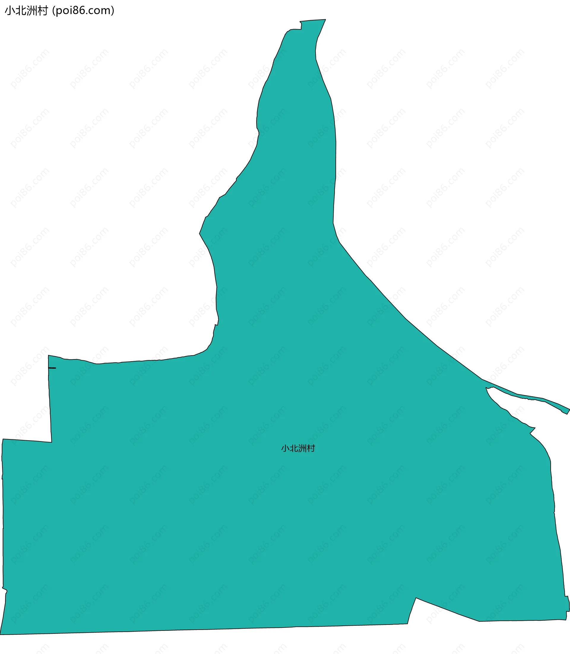 小北洲村边界地图