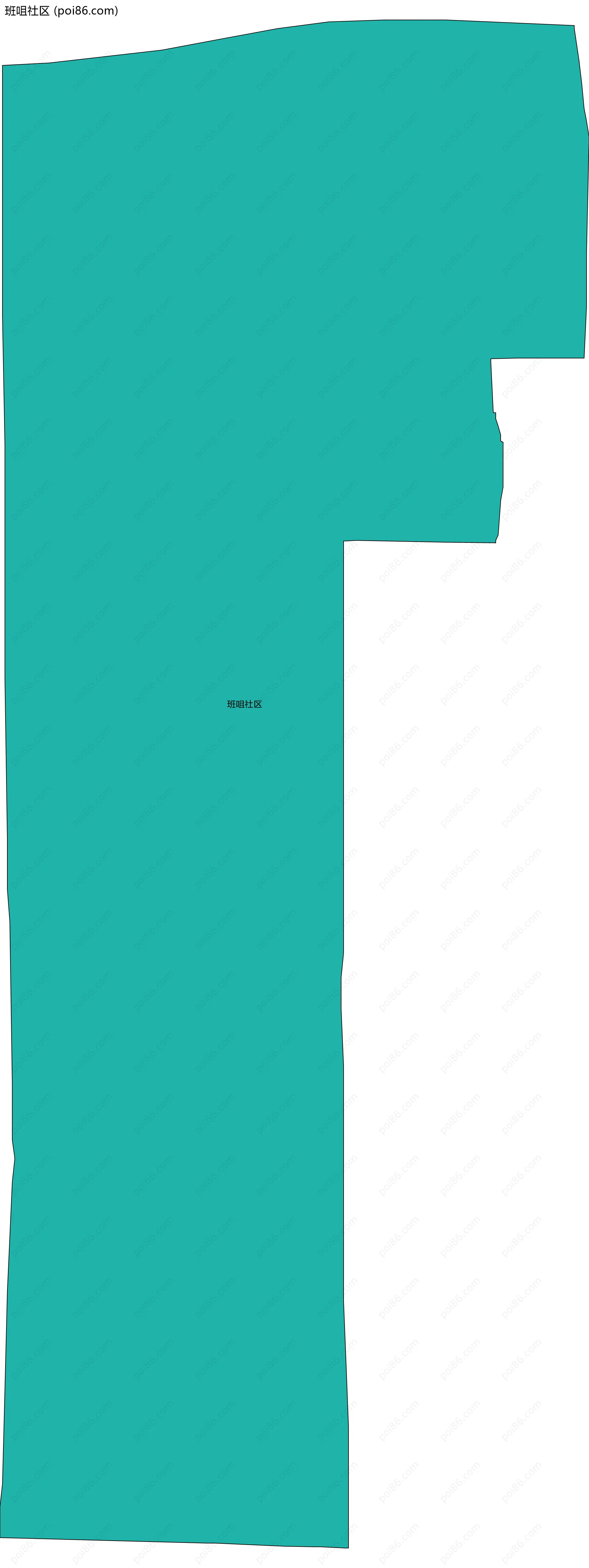 班咀社区边界地图